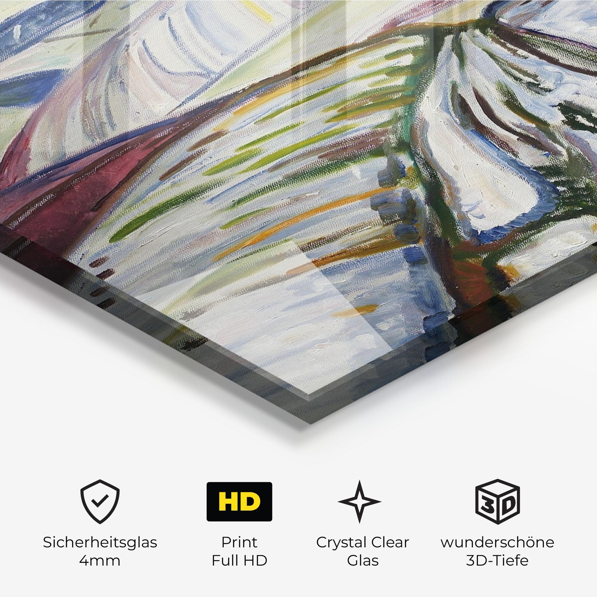 Glasbild Field In Snow mockup 3