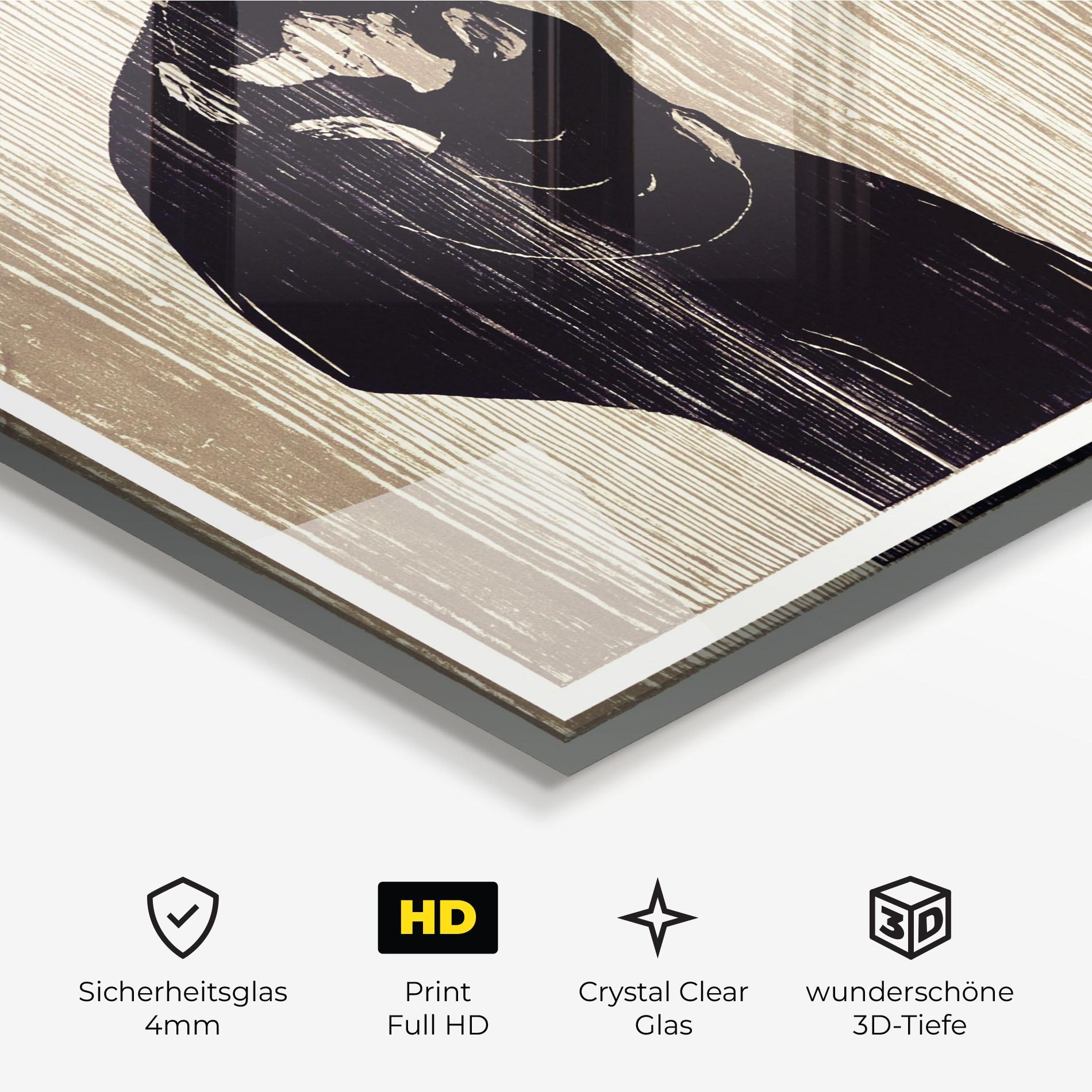 Glasbild Kiss mockup 3