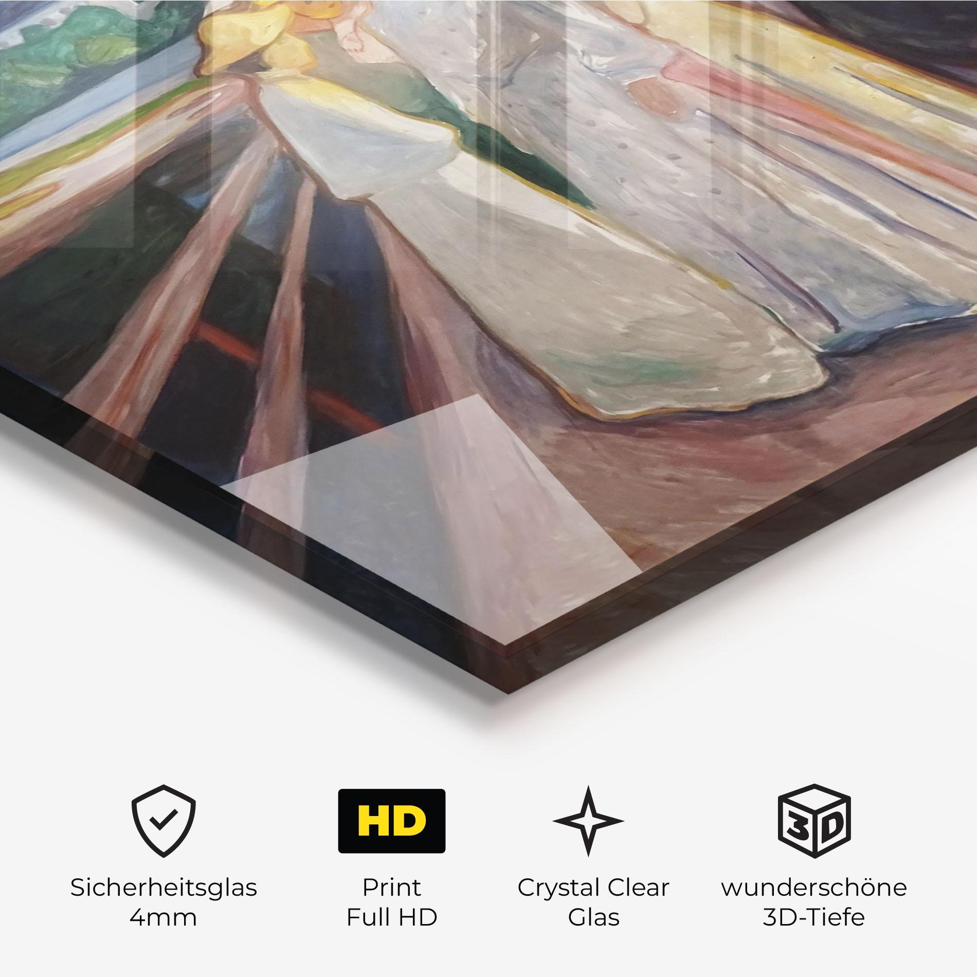 Glasbild Munch Art mockup 3