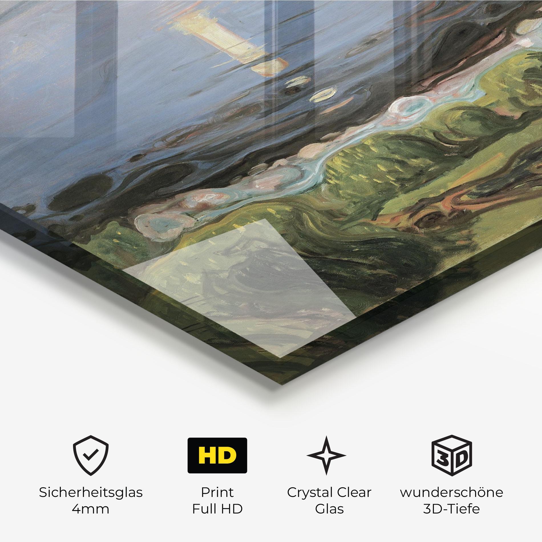 Glasbild Summer Night Beach mockup 3