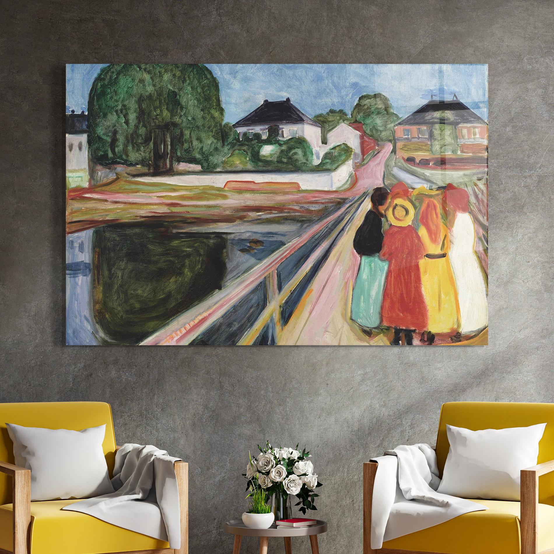 Glasbild Pikene Pa Broen mockup 4