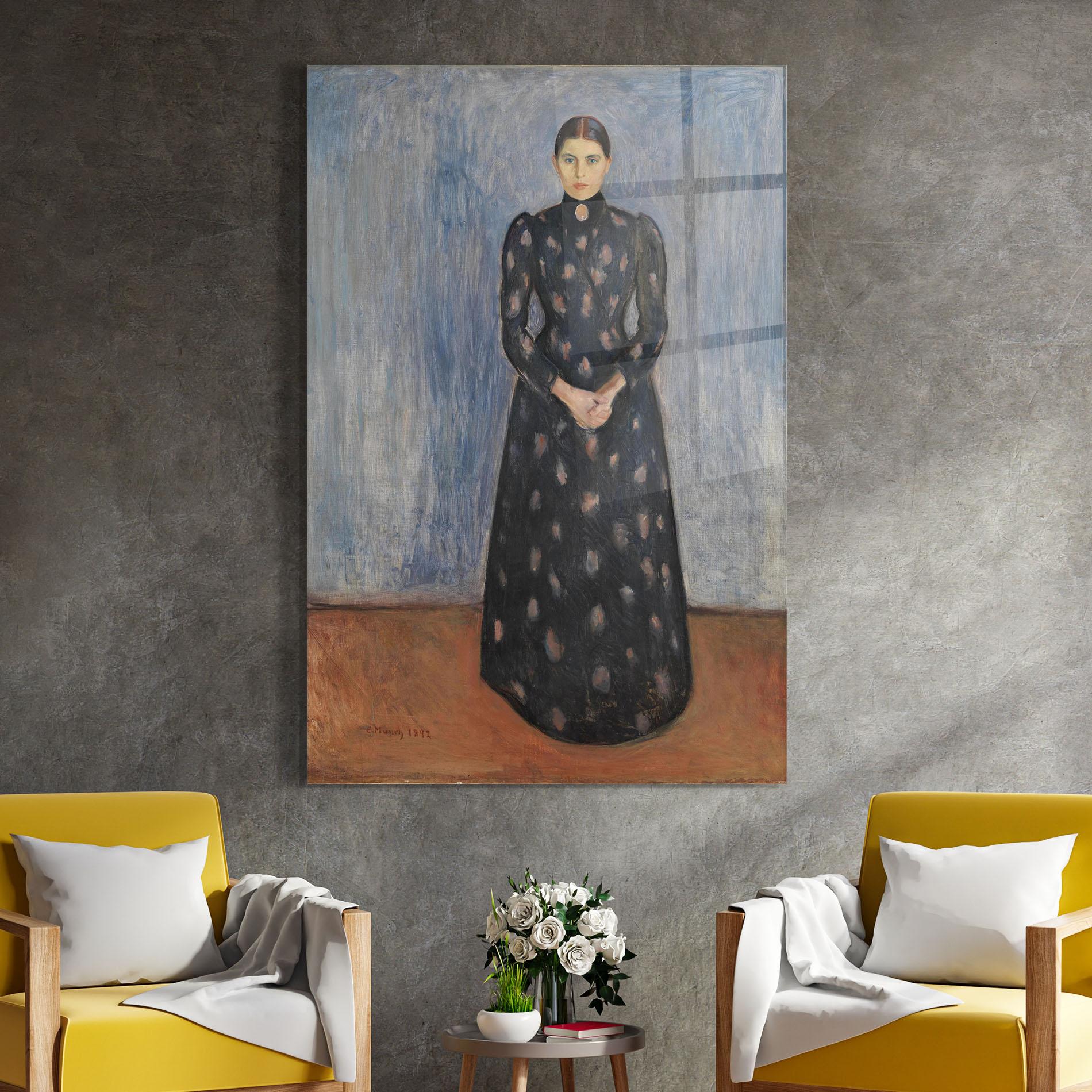 Glasbild Inger In Black mockup 4