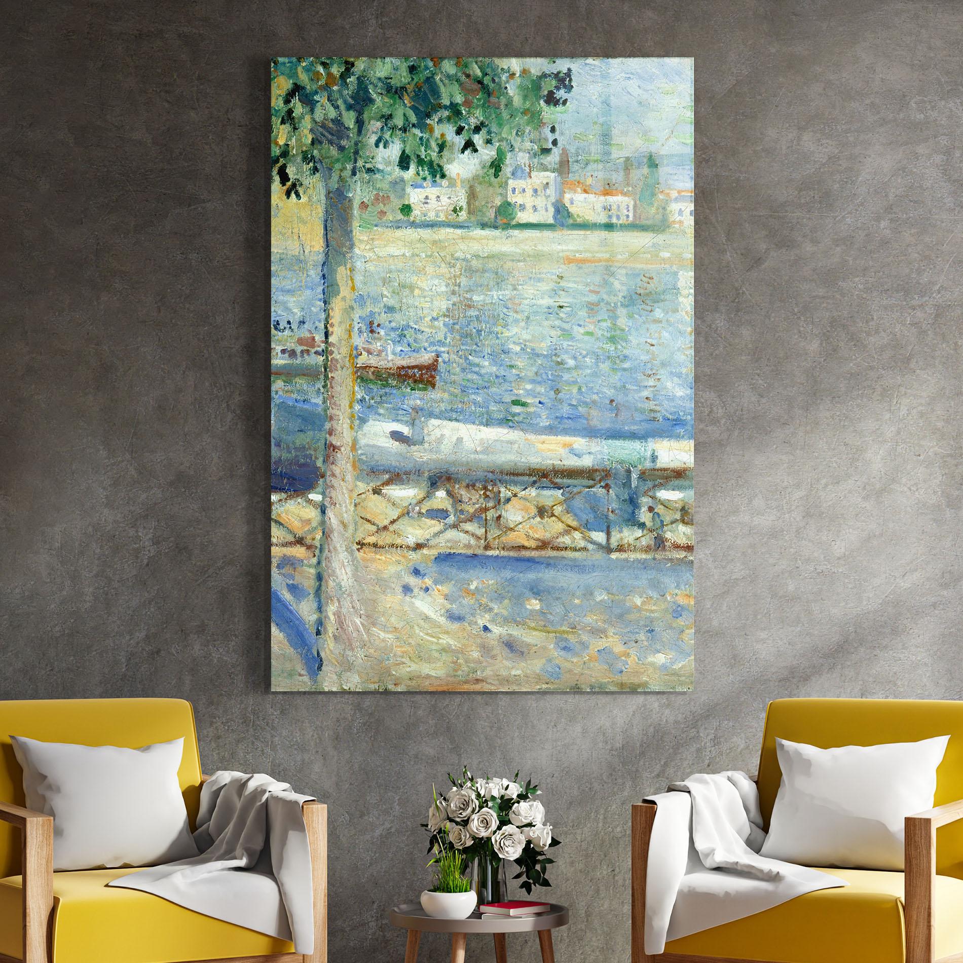 Glasbild Seine At Saint mockup 4