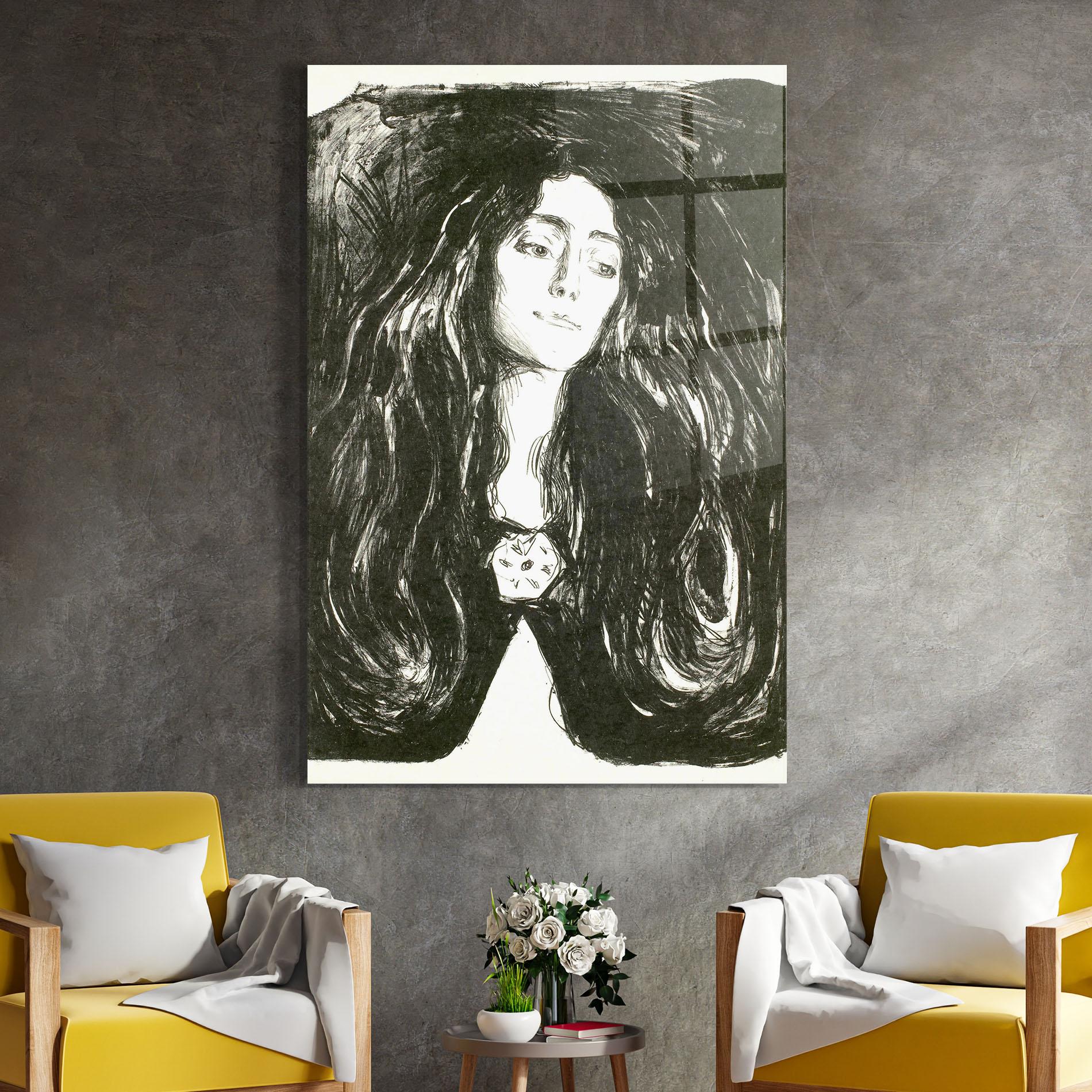 Glasbild The Brooch Eva Mudocci mockup 4