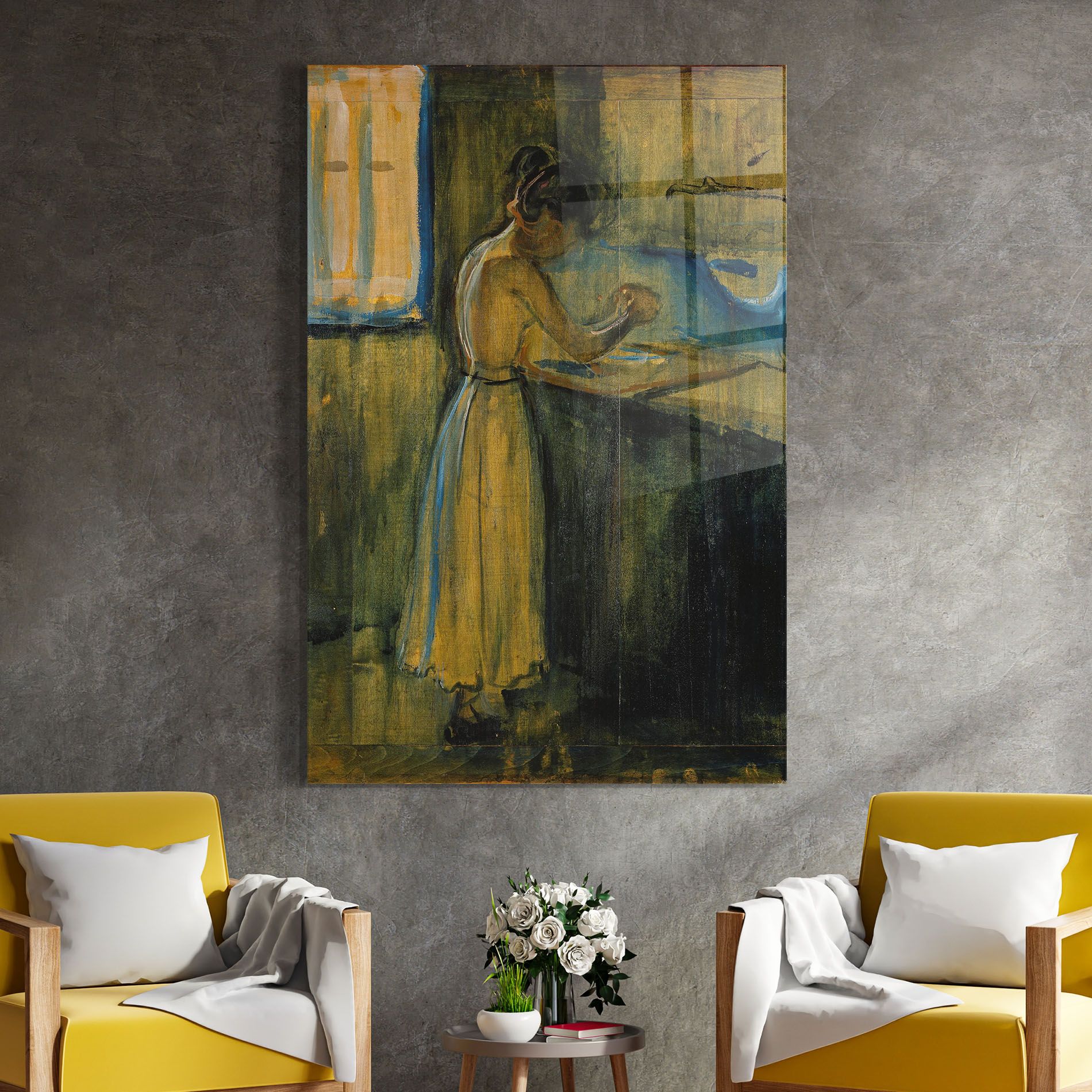 Woman Washing Herself mockup 4