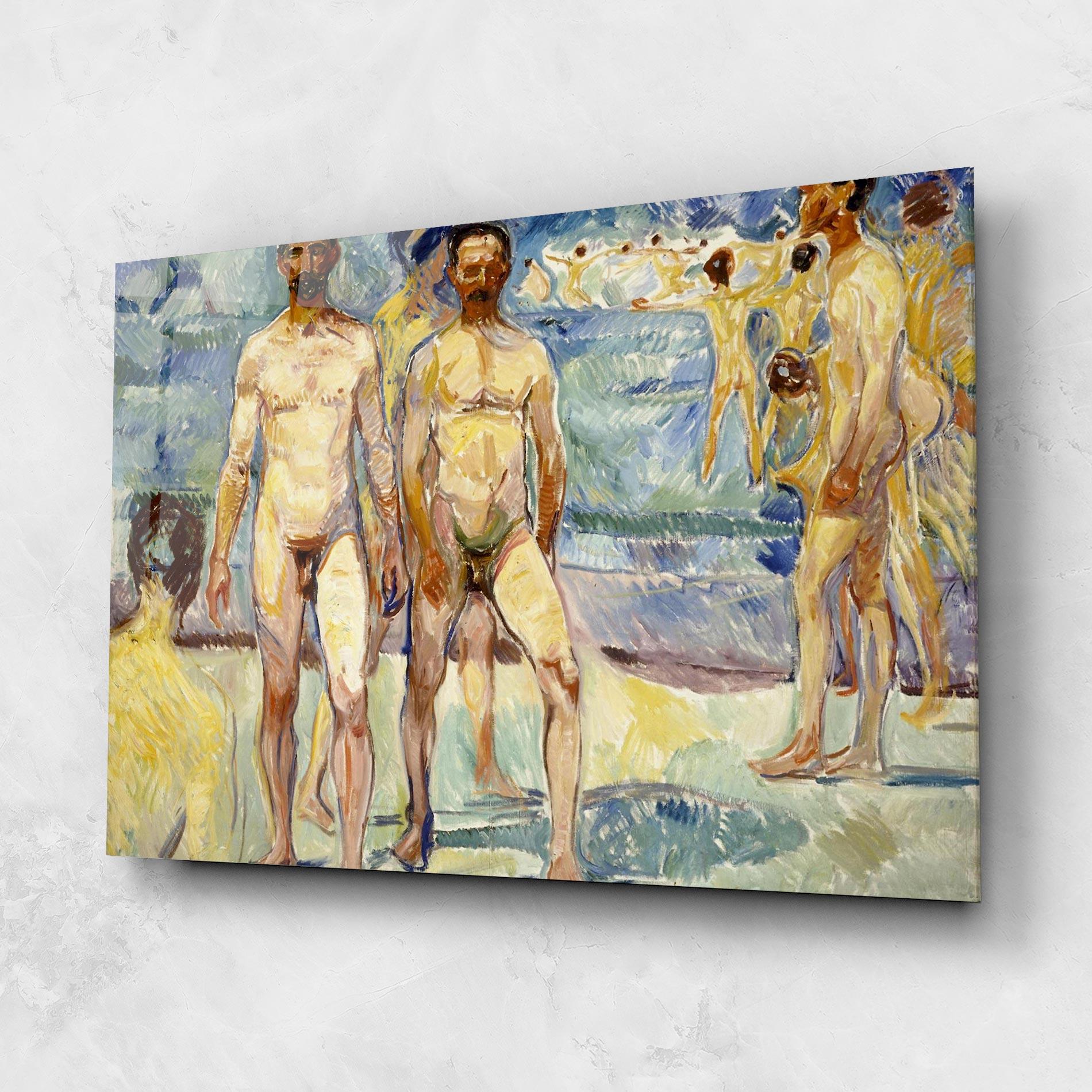 Glasbild Bathing Men mockup 1