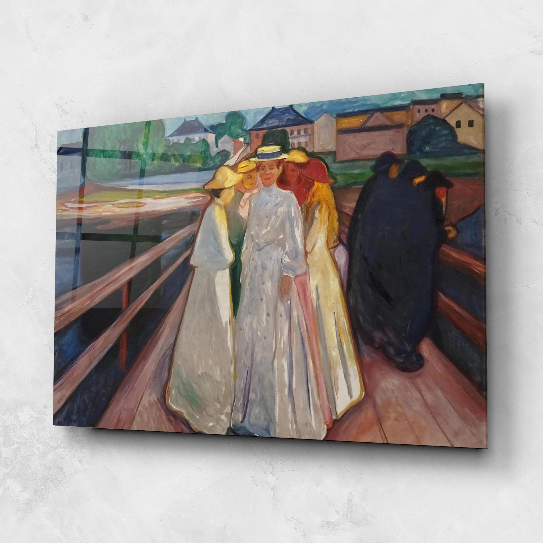 Glasbild Munch Art mockup 1