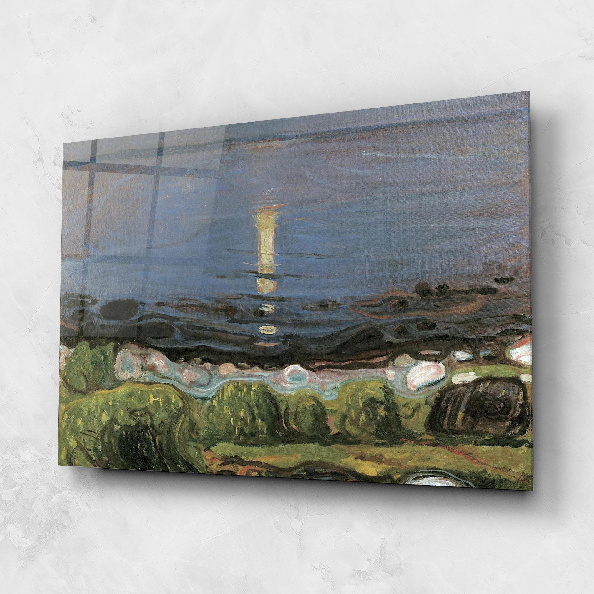 Glasbild Summer Night Beach mockup 1