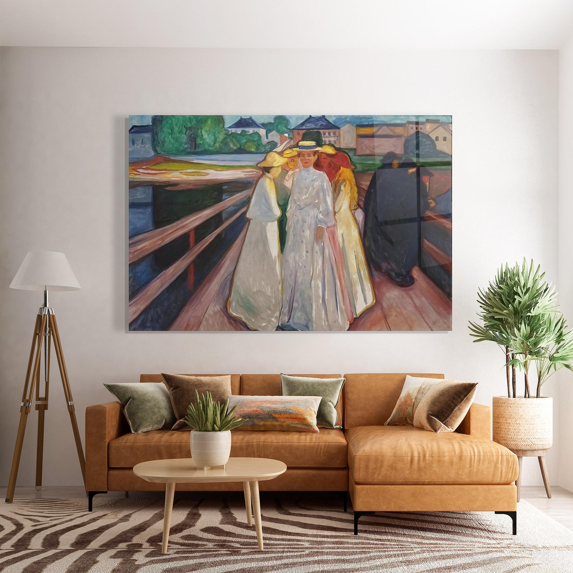 Glasbild Munch Art mockup 7