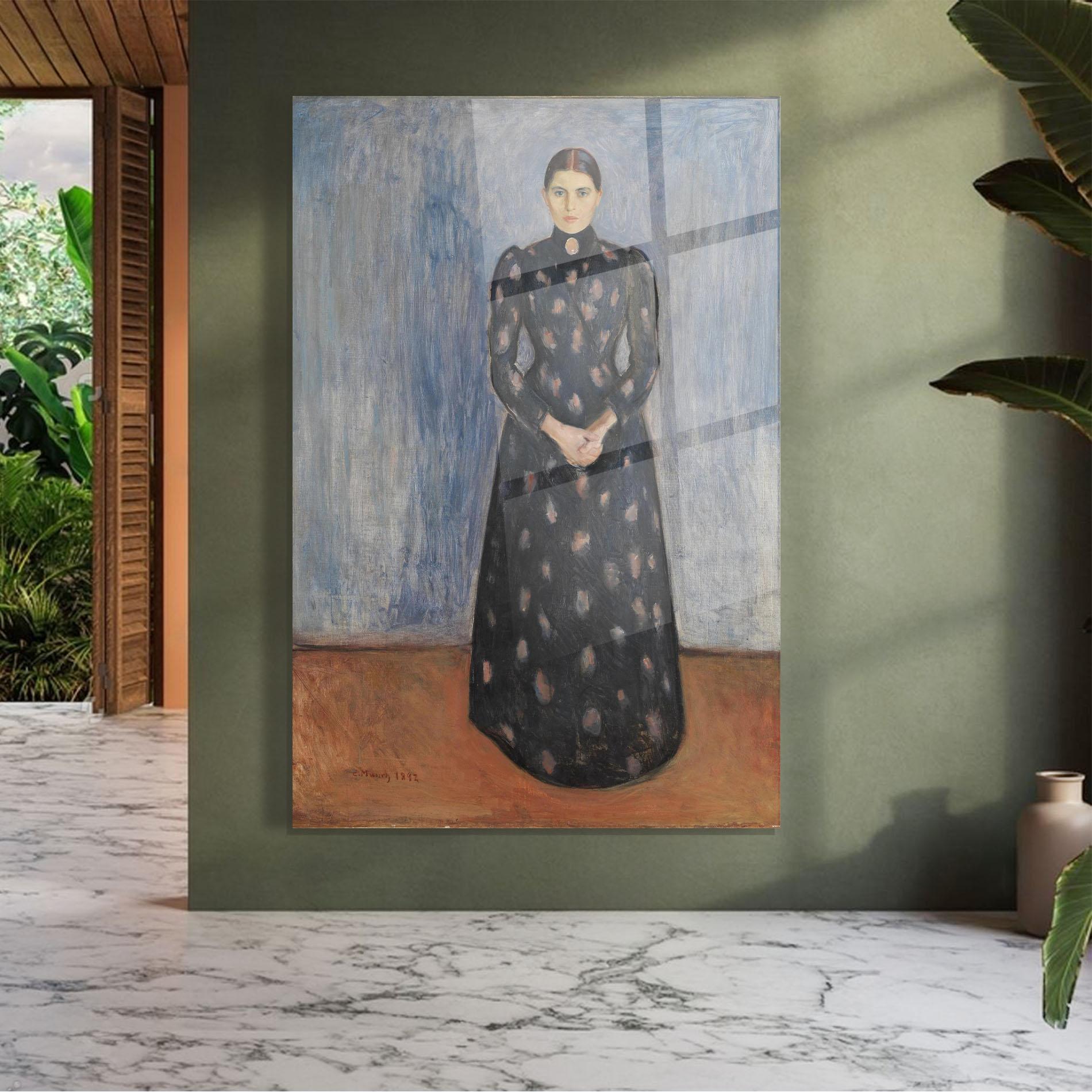 Glasbild Inger In Black mockup 7