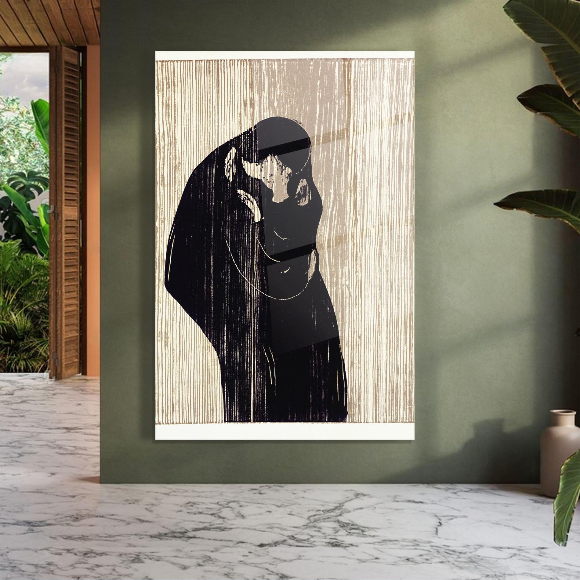 Glasbild Kiss mockup 7