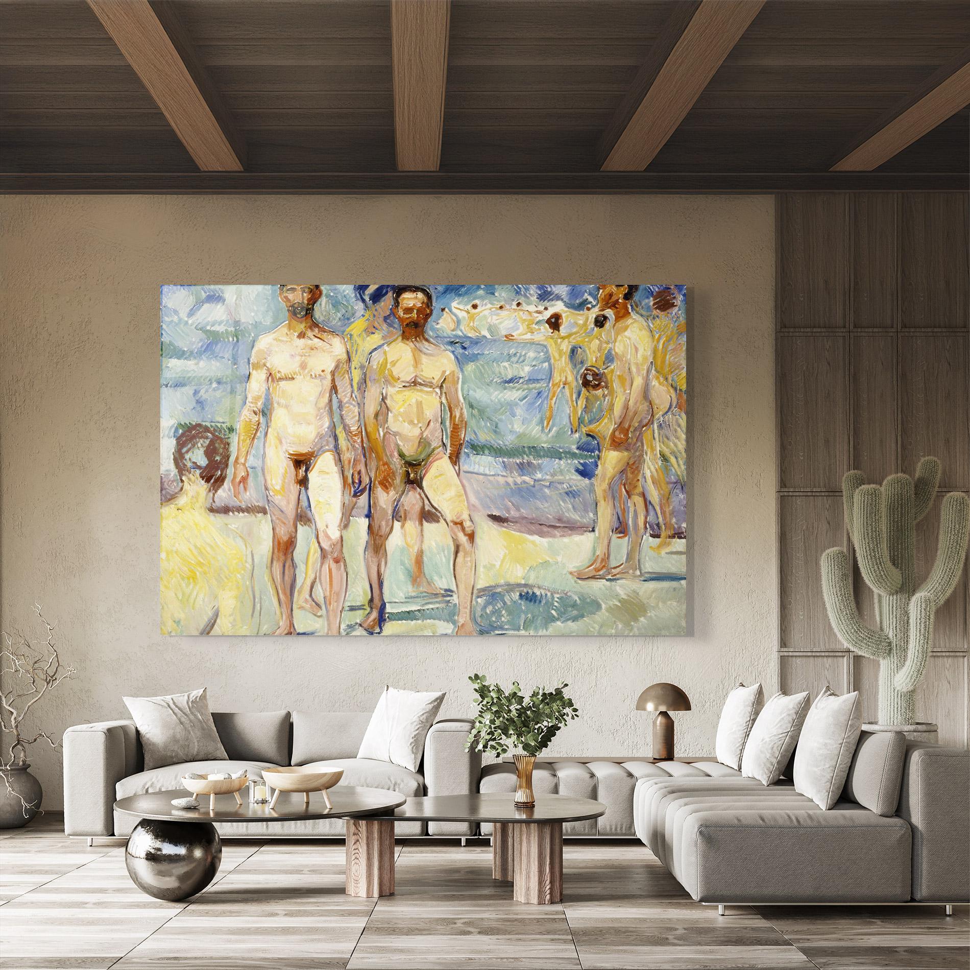 Glasbild Bathing Men mockup 8