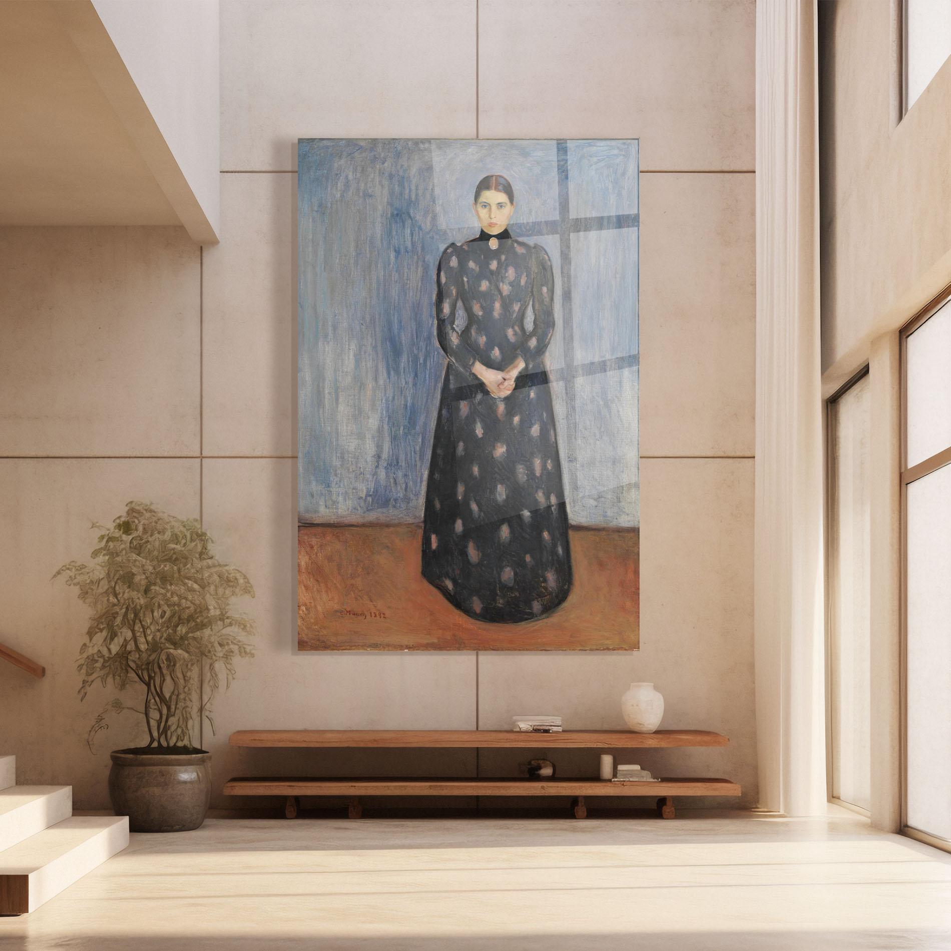 Glasbild Inger In Black mockup 8