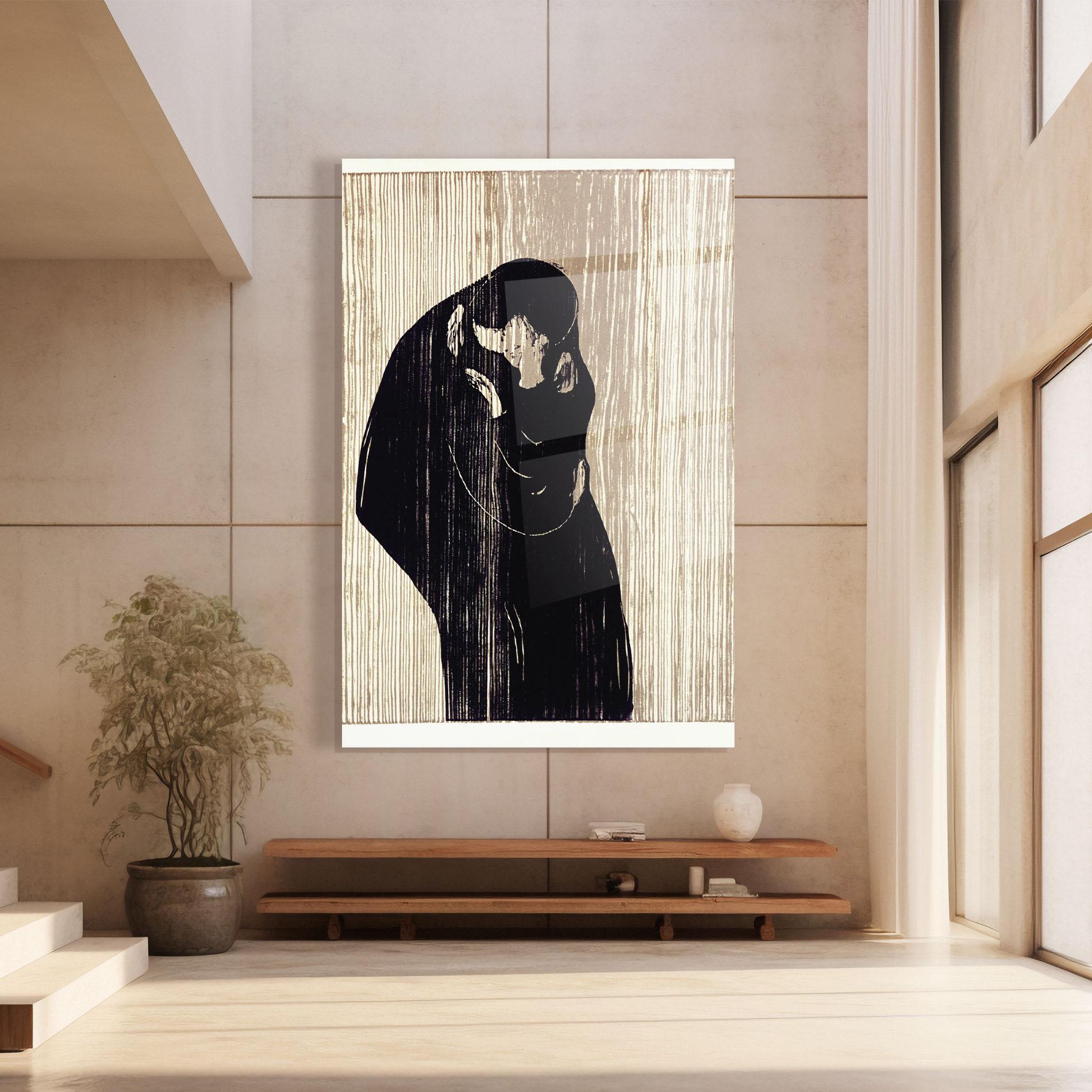 Glasbild Kiss mockup 8