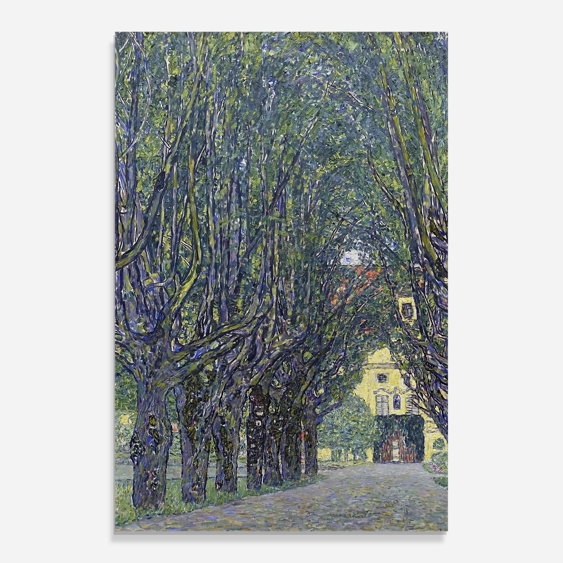 Glasbild Allee At Schloss Kammer mockup 0