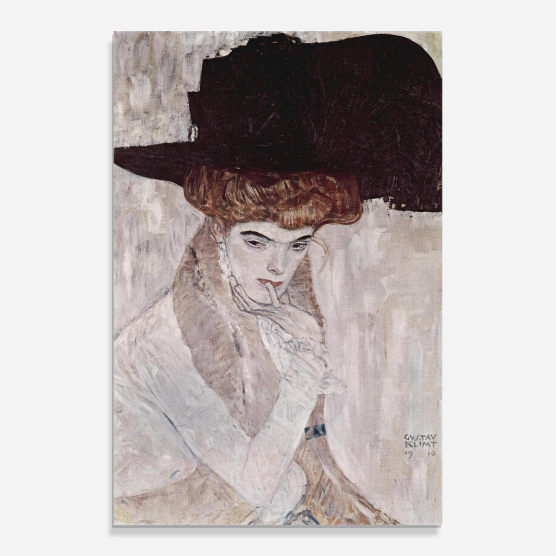 Glasbild Klimt Woman mockup 0