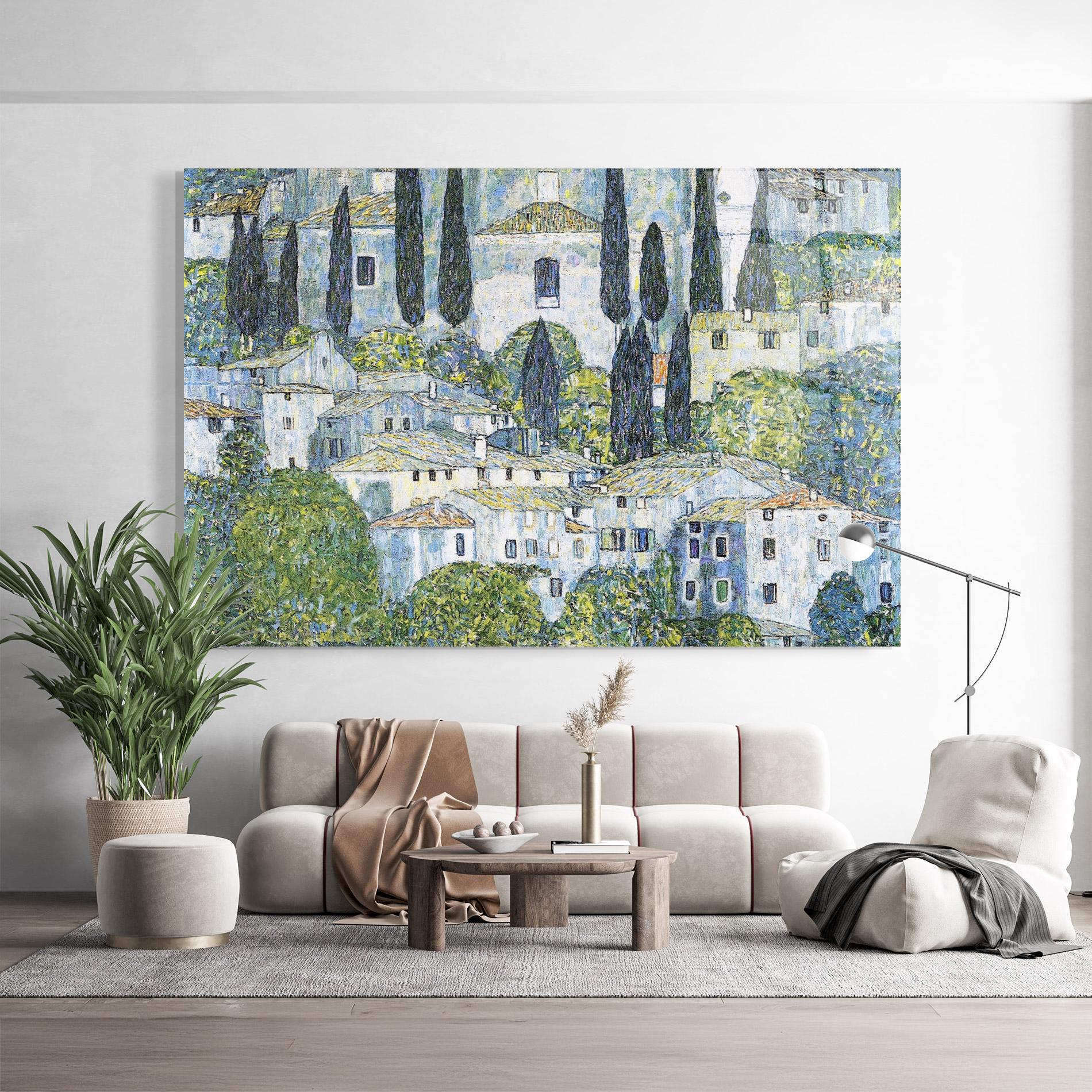 Glasbild Kirche In Cassone mockup 9