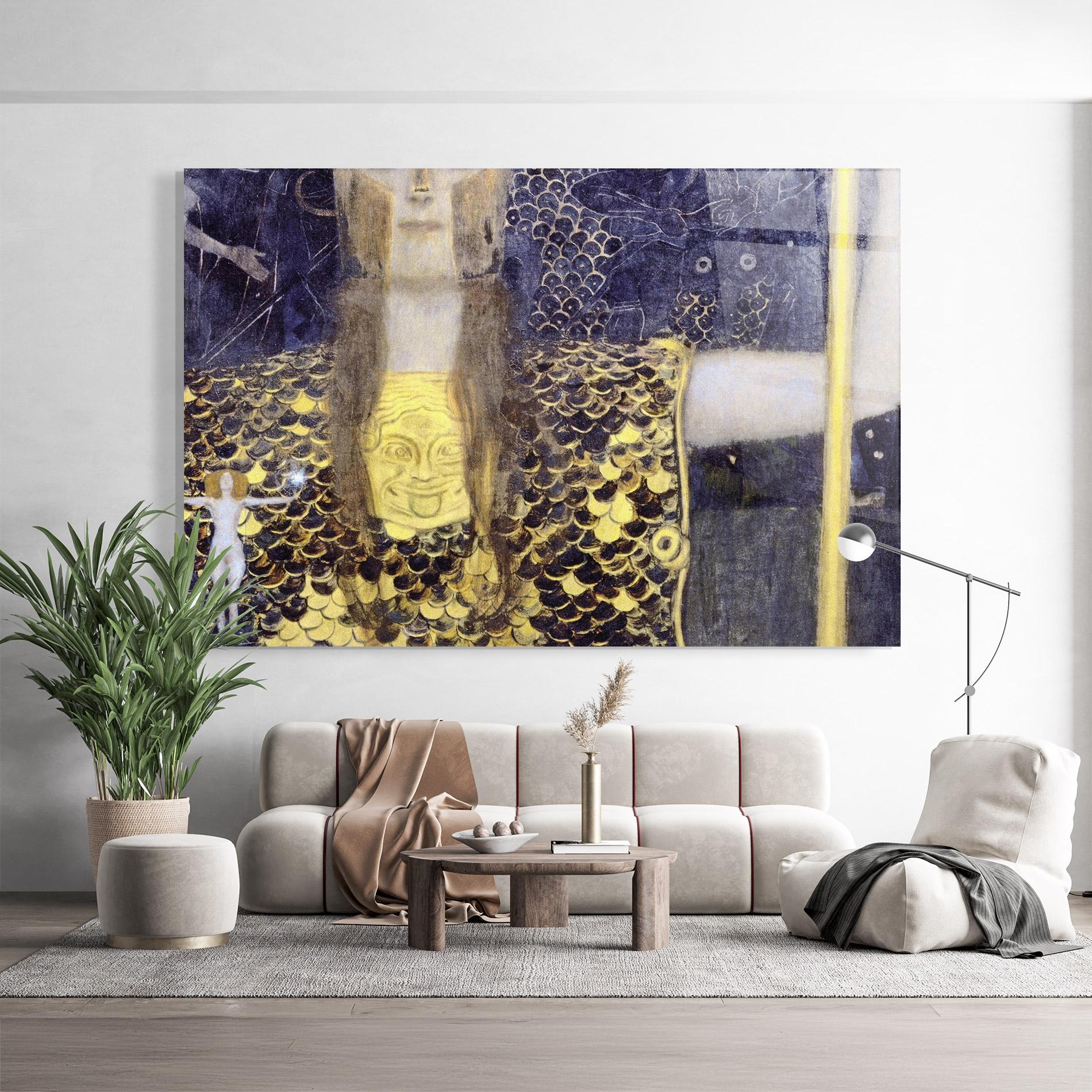 Glasbild Pallas Athena mockup 9