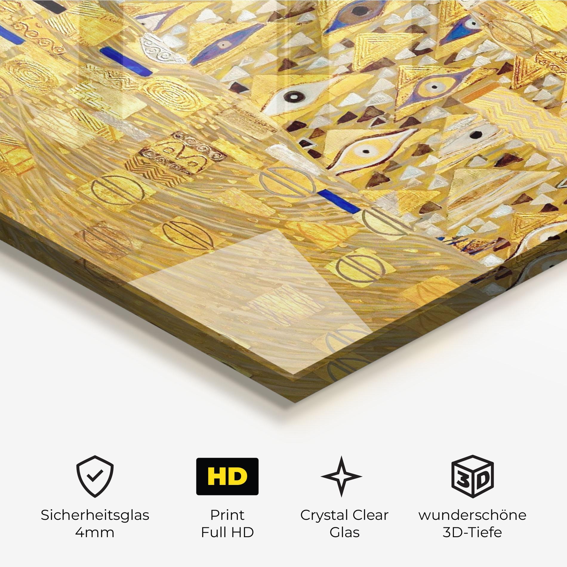 Glasbild Adele Bloch Bauer mockup 3