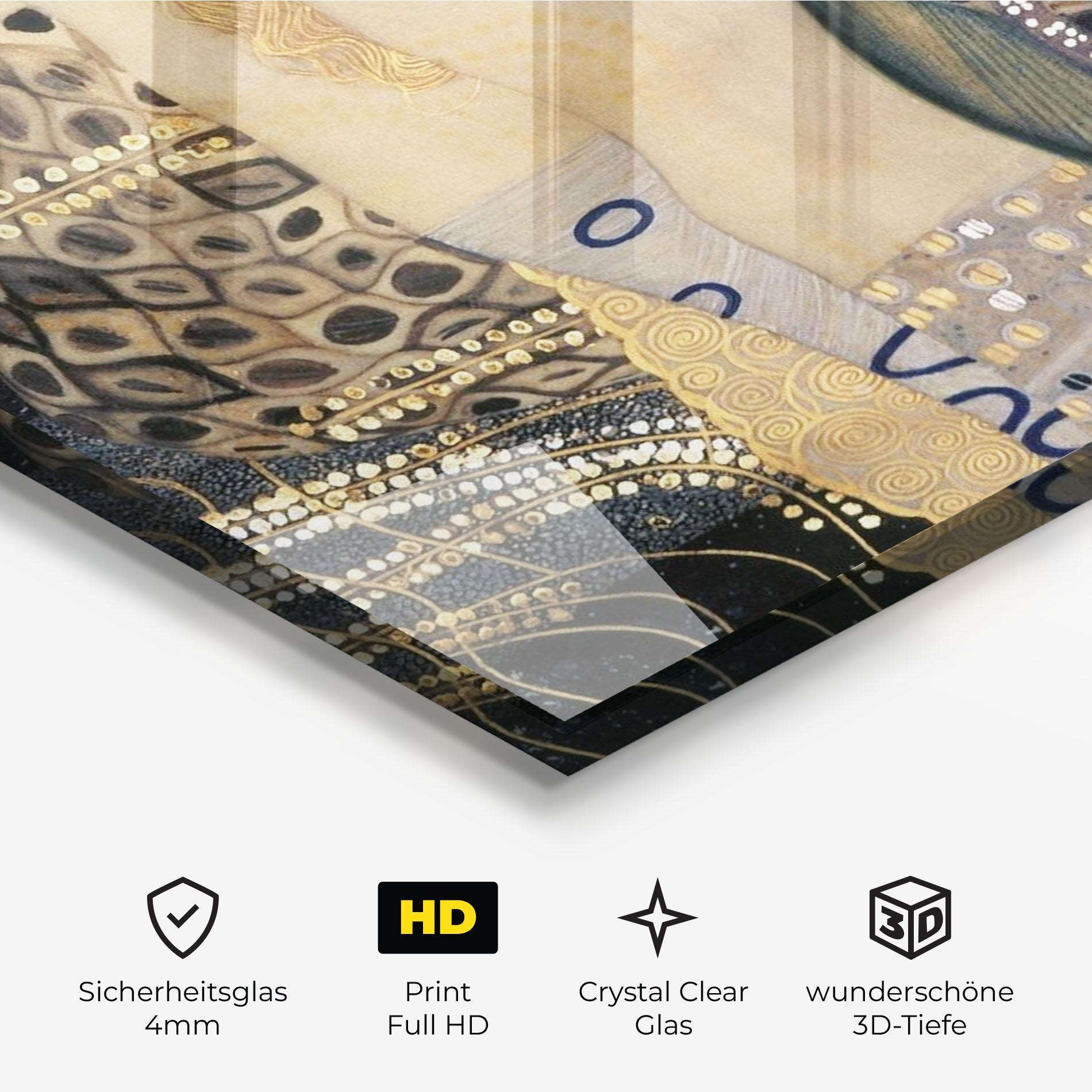 Glasbild Gustav Klimt Paint mockup 3