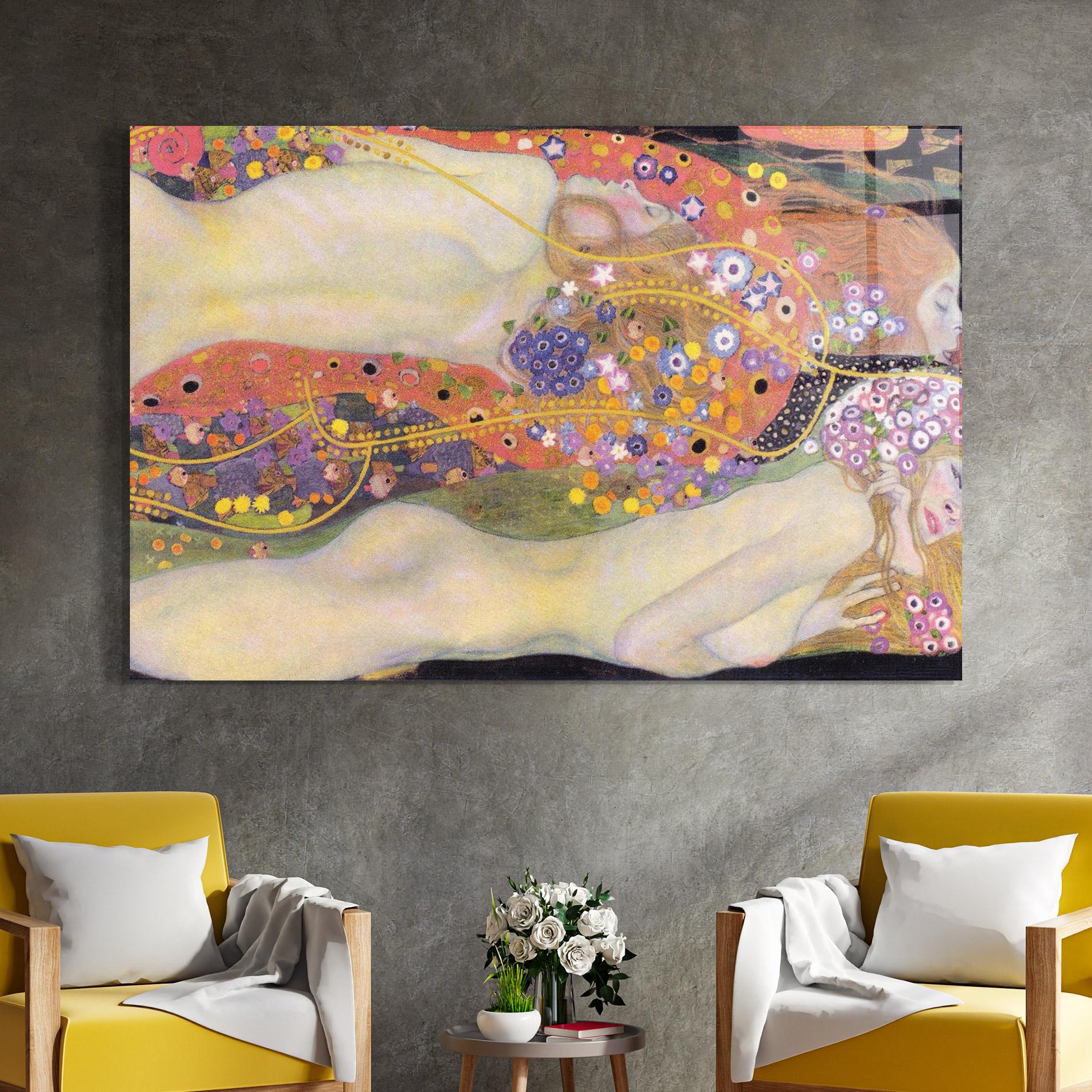 Glasbild Water Serpents Ii mockup 4