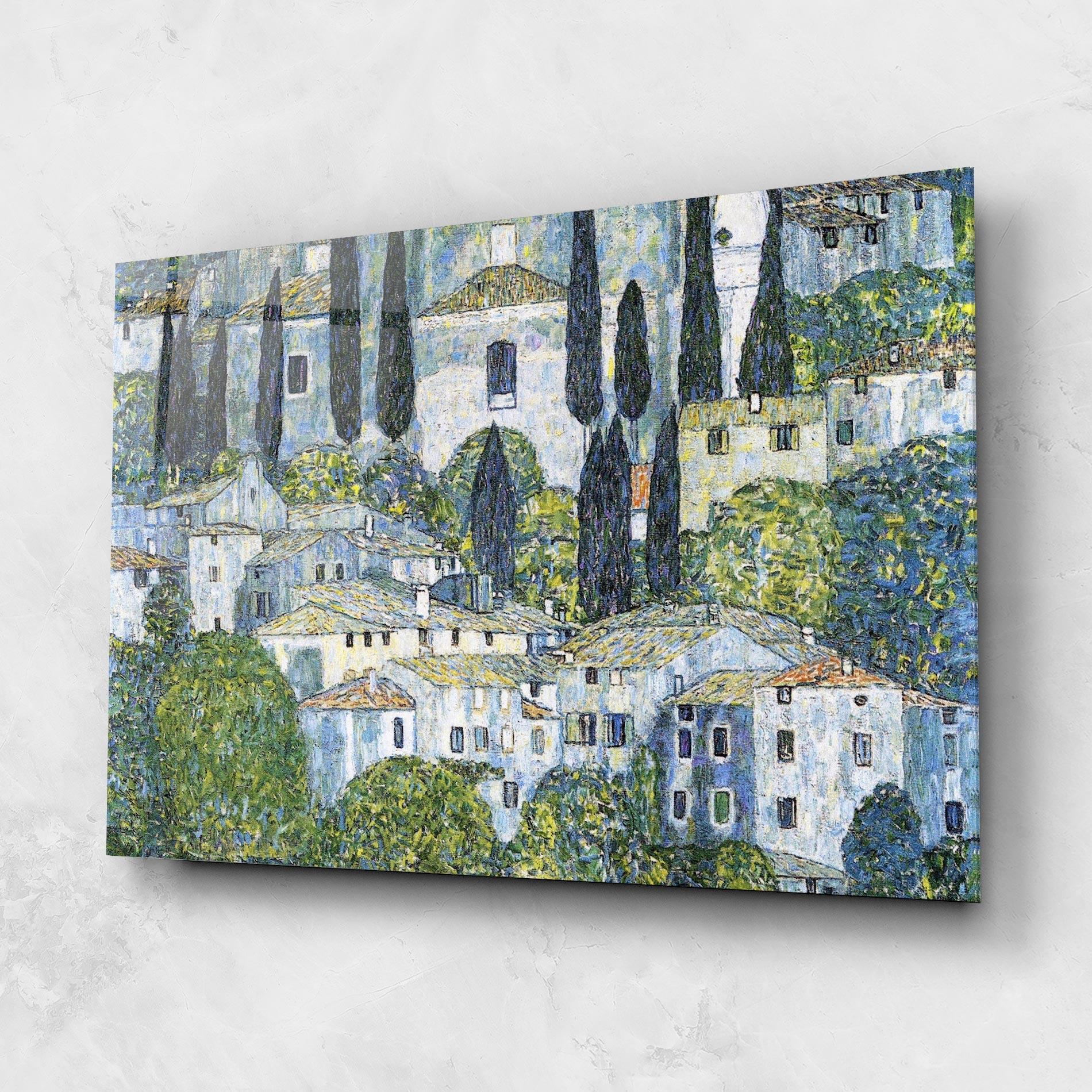 Glasbild Kirche In Cassone mockup 1