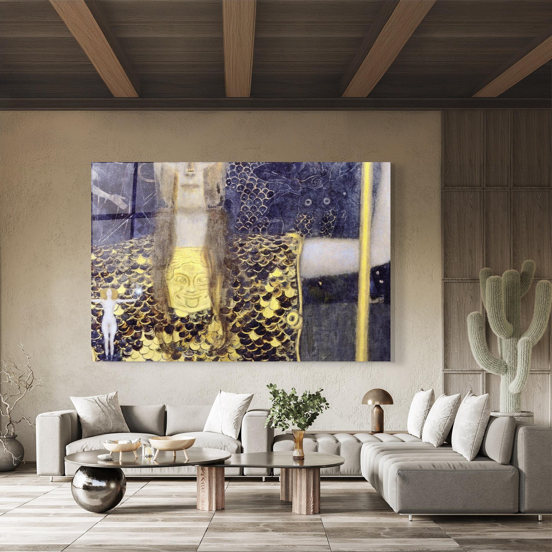 Glasbild Pallas Athena mockup 8