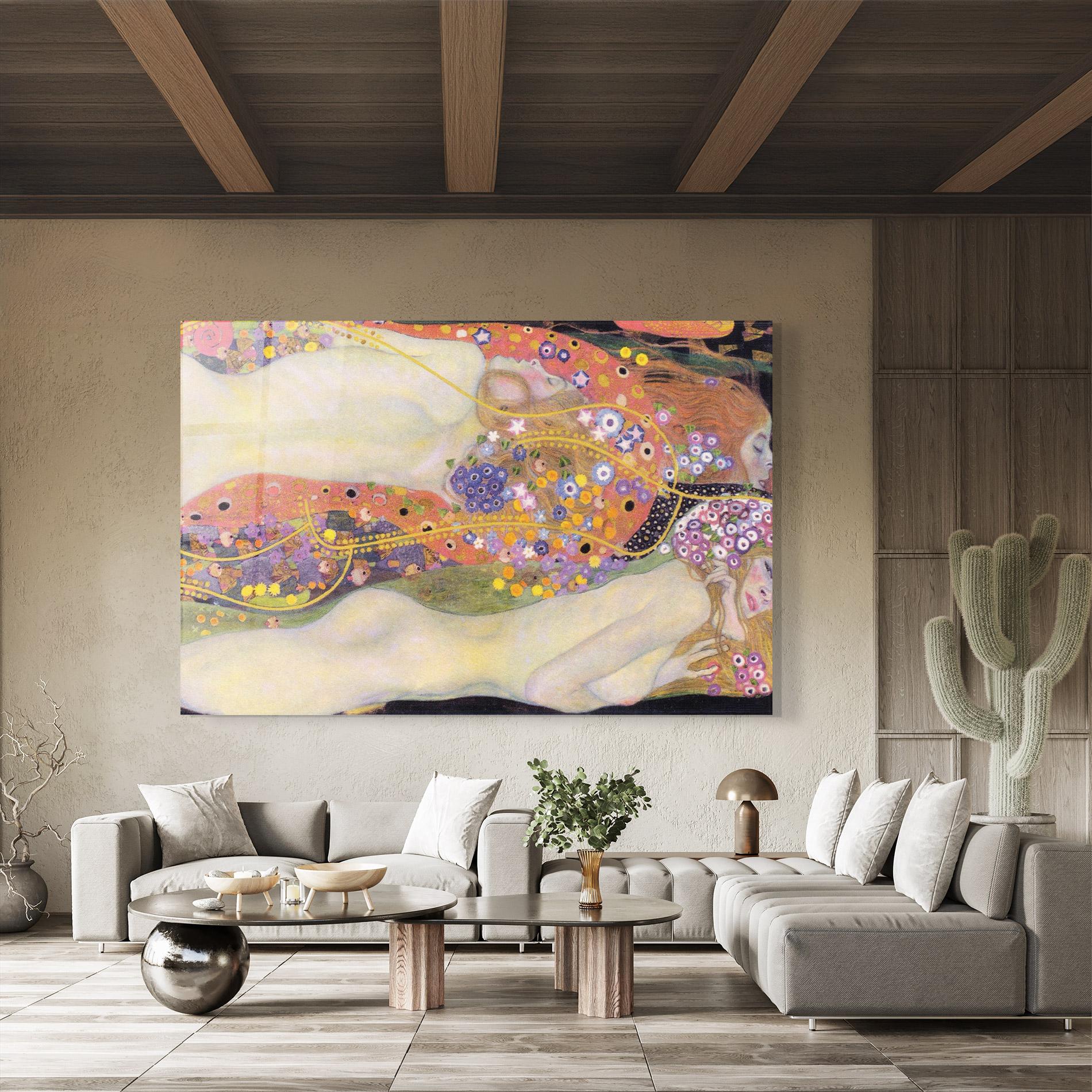 Glasbild Water Serpents Ii mockup 8