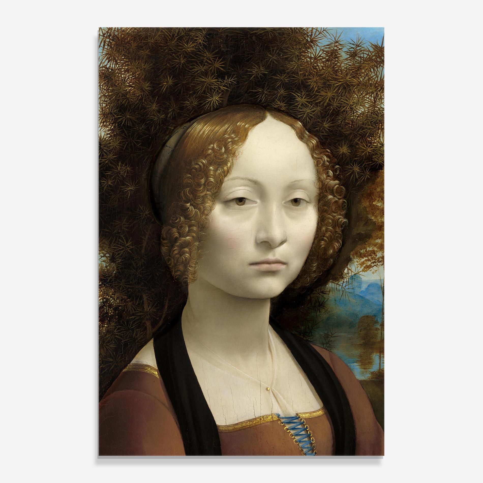 Glasbild Leonardo Da Vinci Ginevra De Benci mockup 0