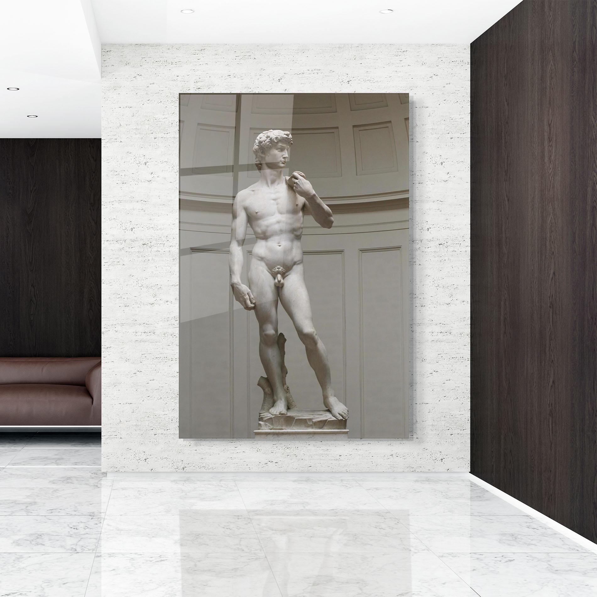 Glasbild Michelangelo Statue mockup 9