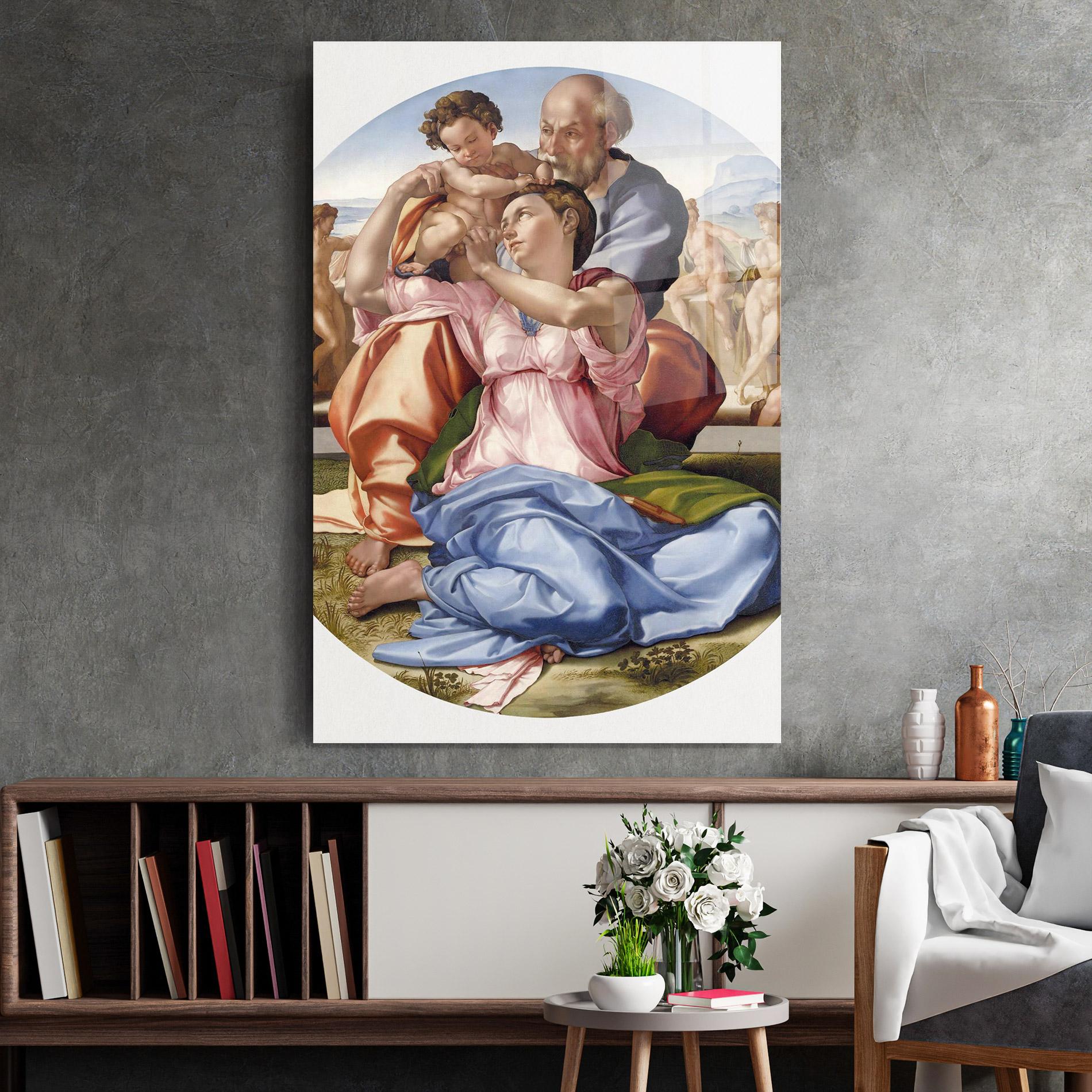 Glasbild Doni Tondo mockup 2