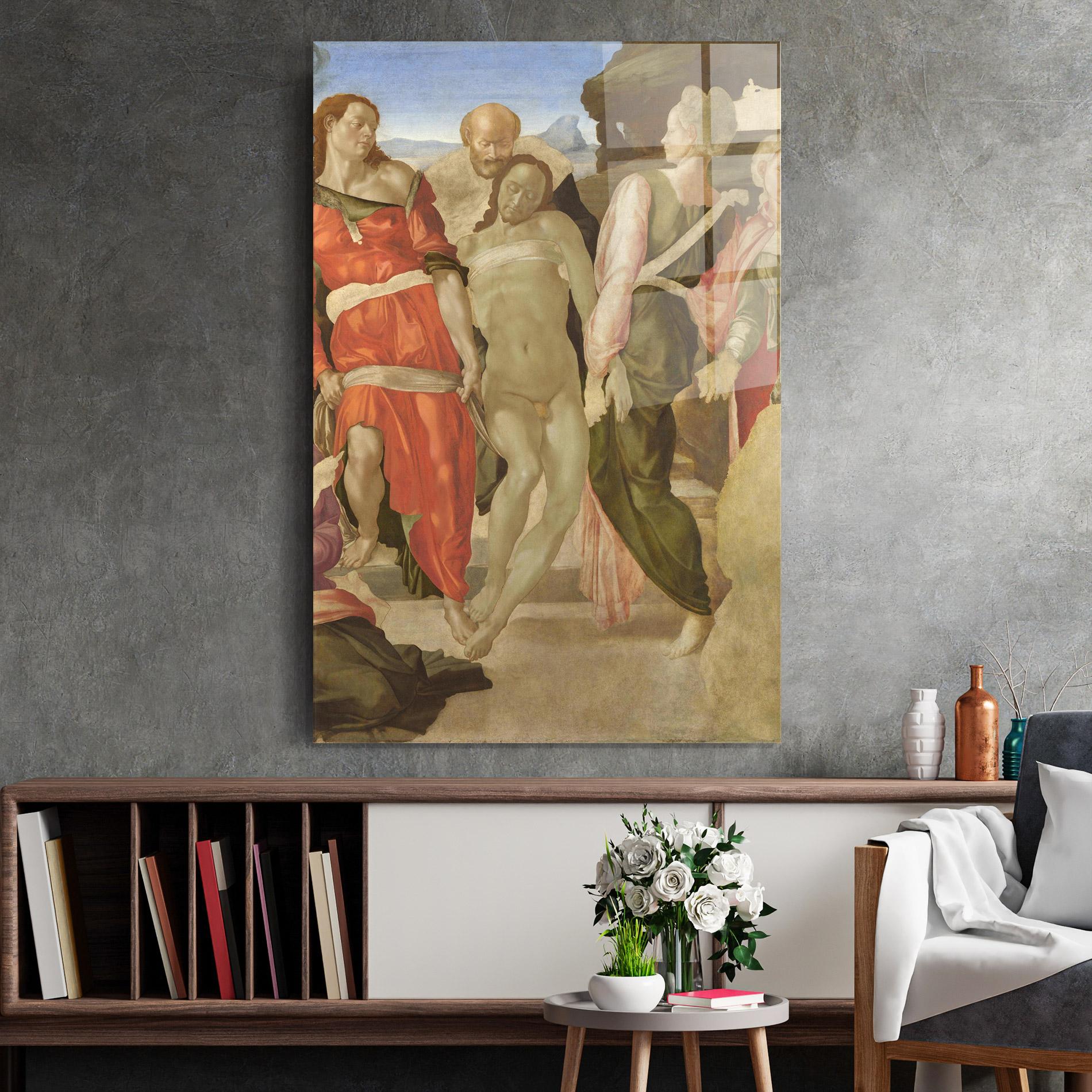 Glasbild Entombment mockup 2