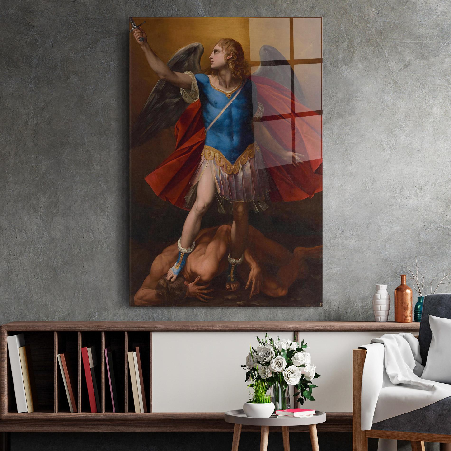 Glasbild Sword In Upraised mockup 2