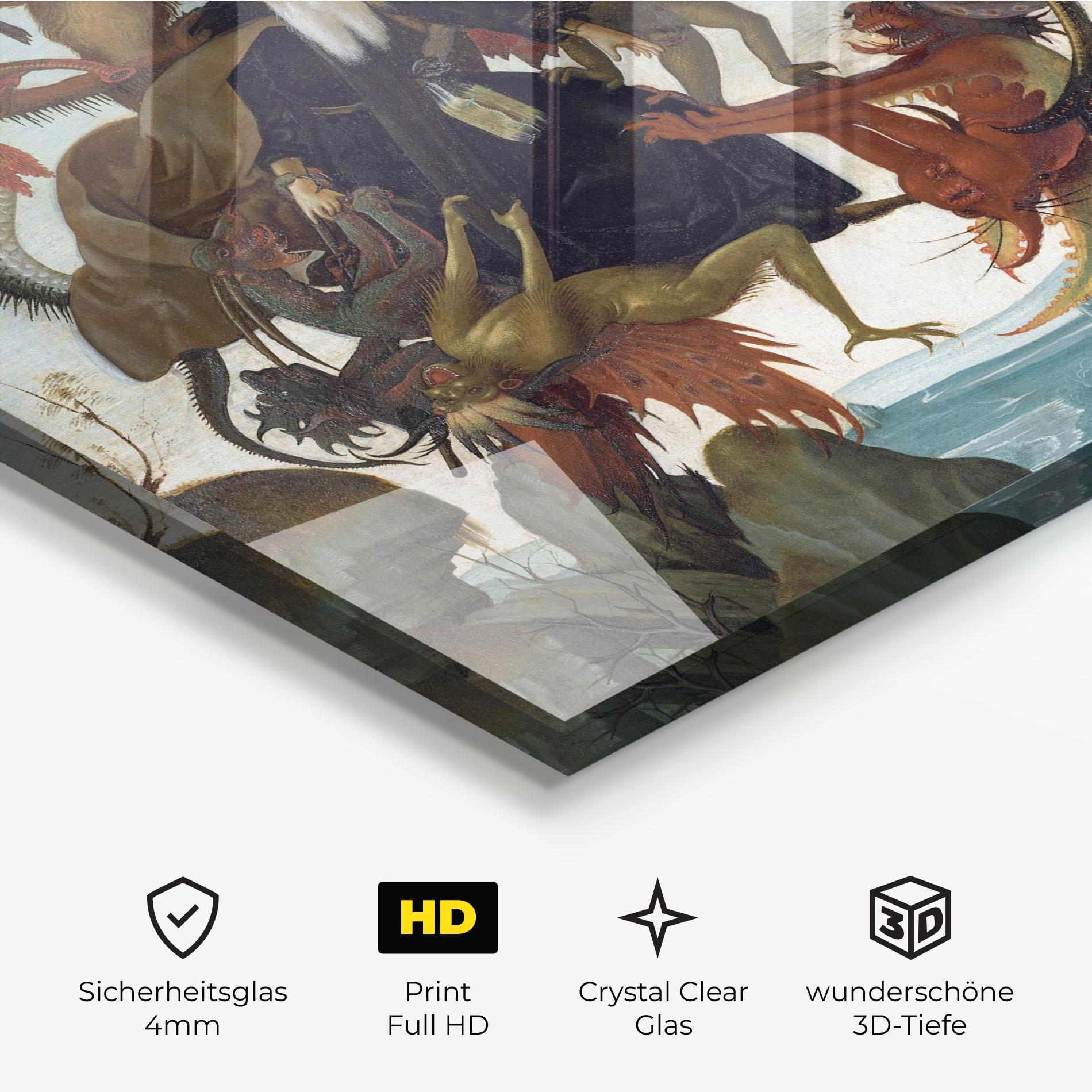 Glasbild Torment Of Saint mockup 3