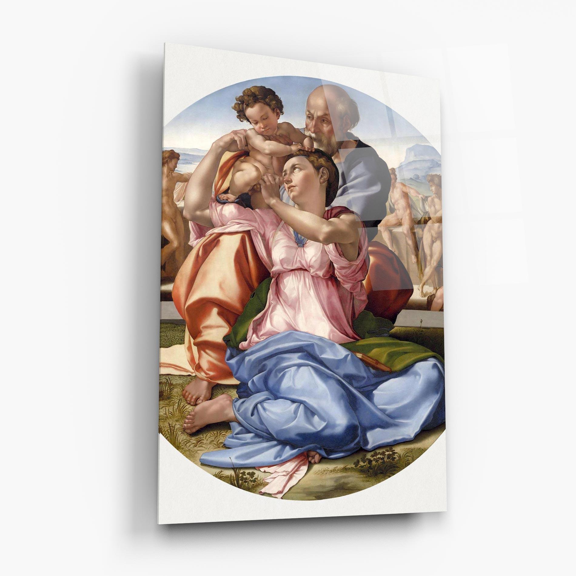 Glasbild Doni Tondo mockup 6