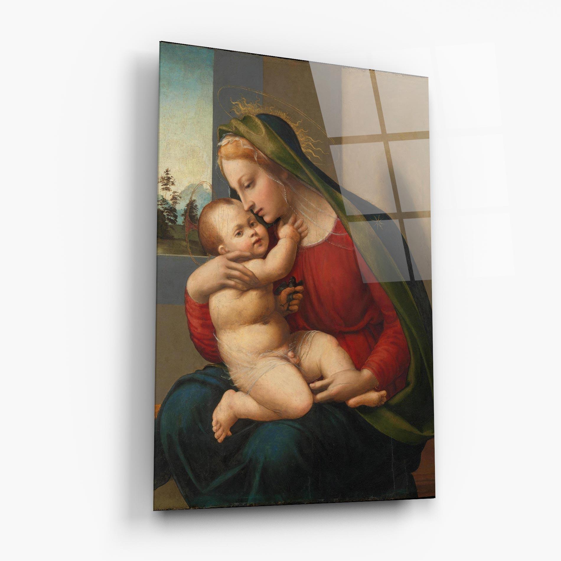 Glasbild Madonna And Child mockup 6