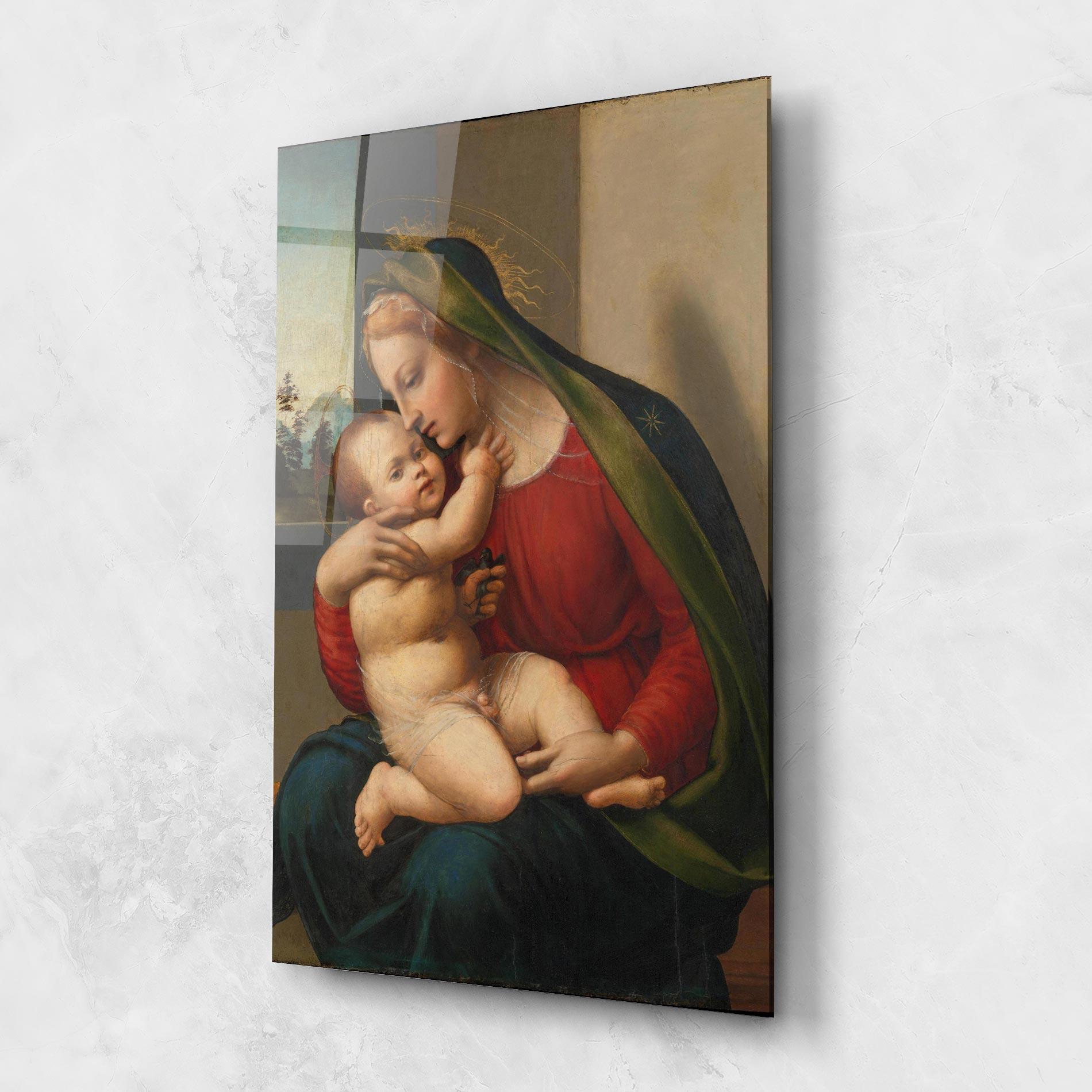 Glasbild Madonna And Child mockup 1