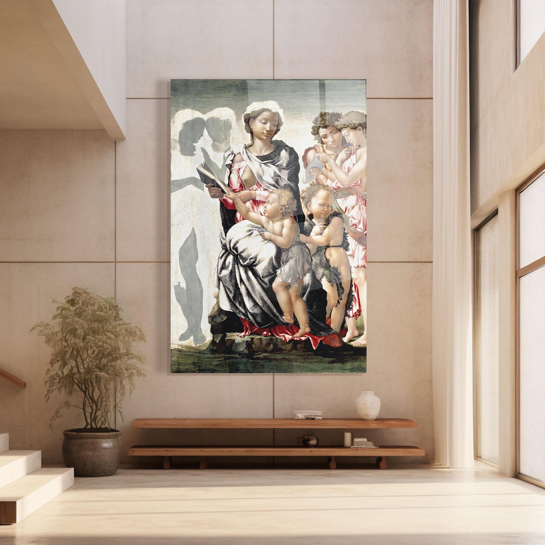 Glasbild Manchester Madonna mockup 8