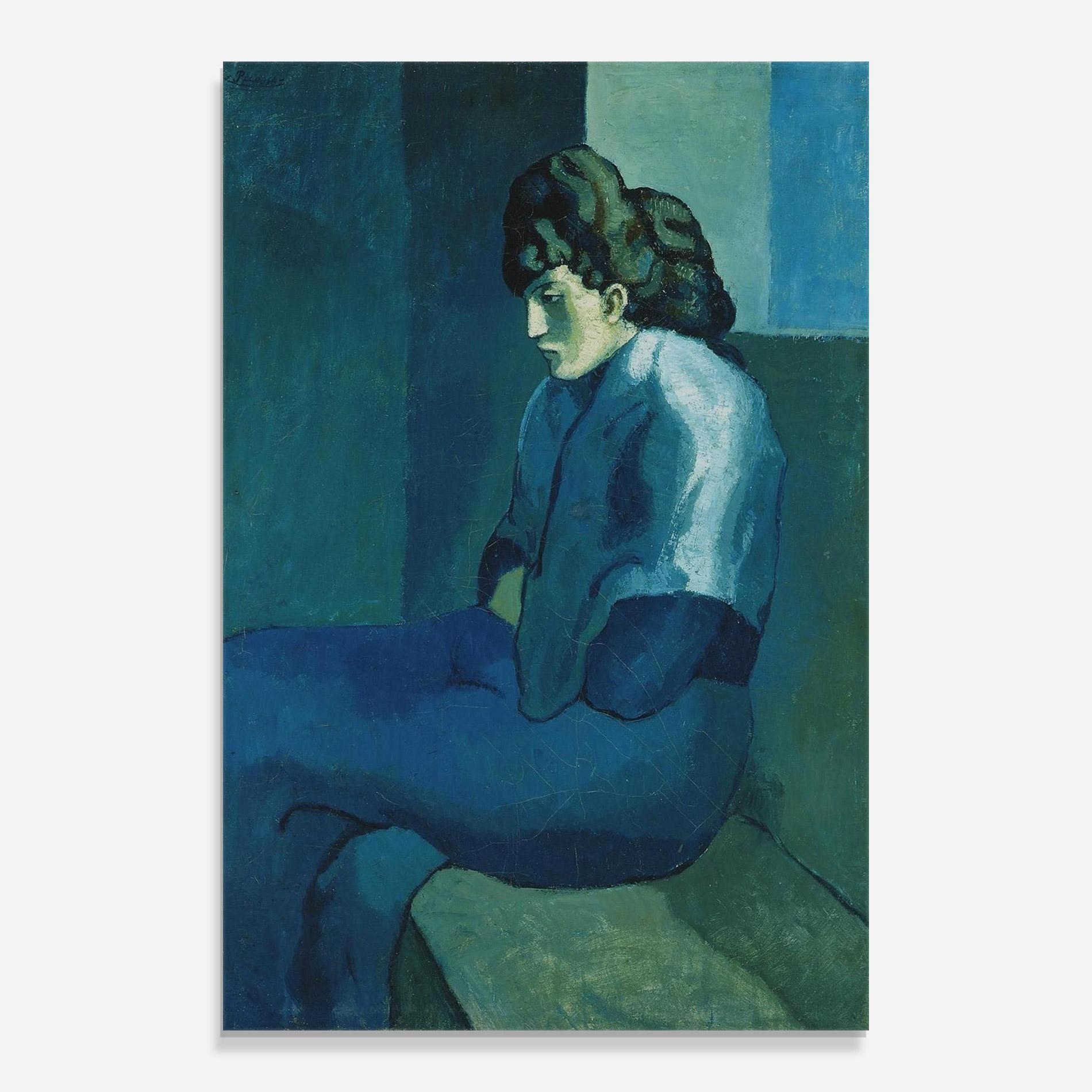 Glasbild Femme Assise mockup 0