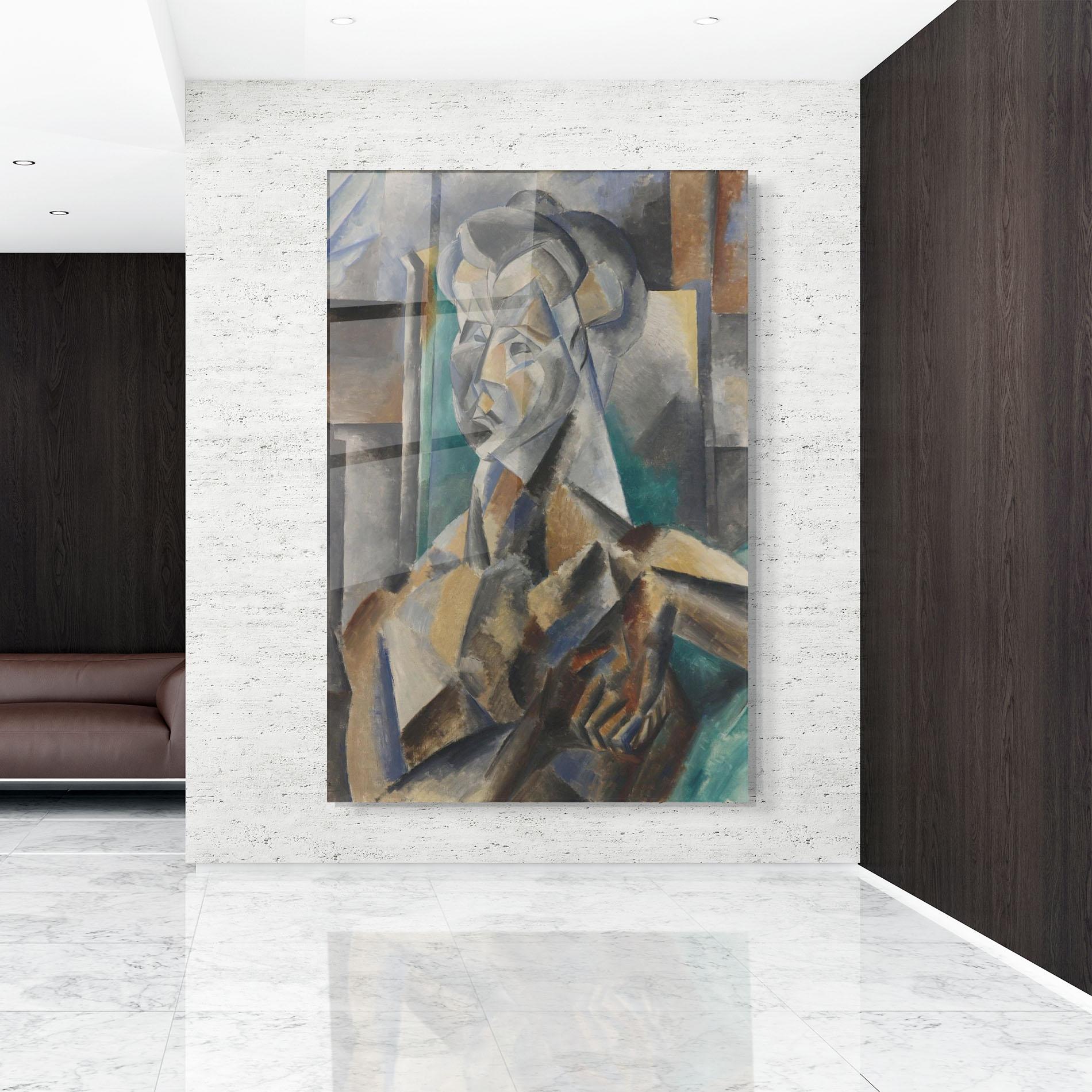 Glasbild Buste De Femme mockup 9