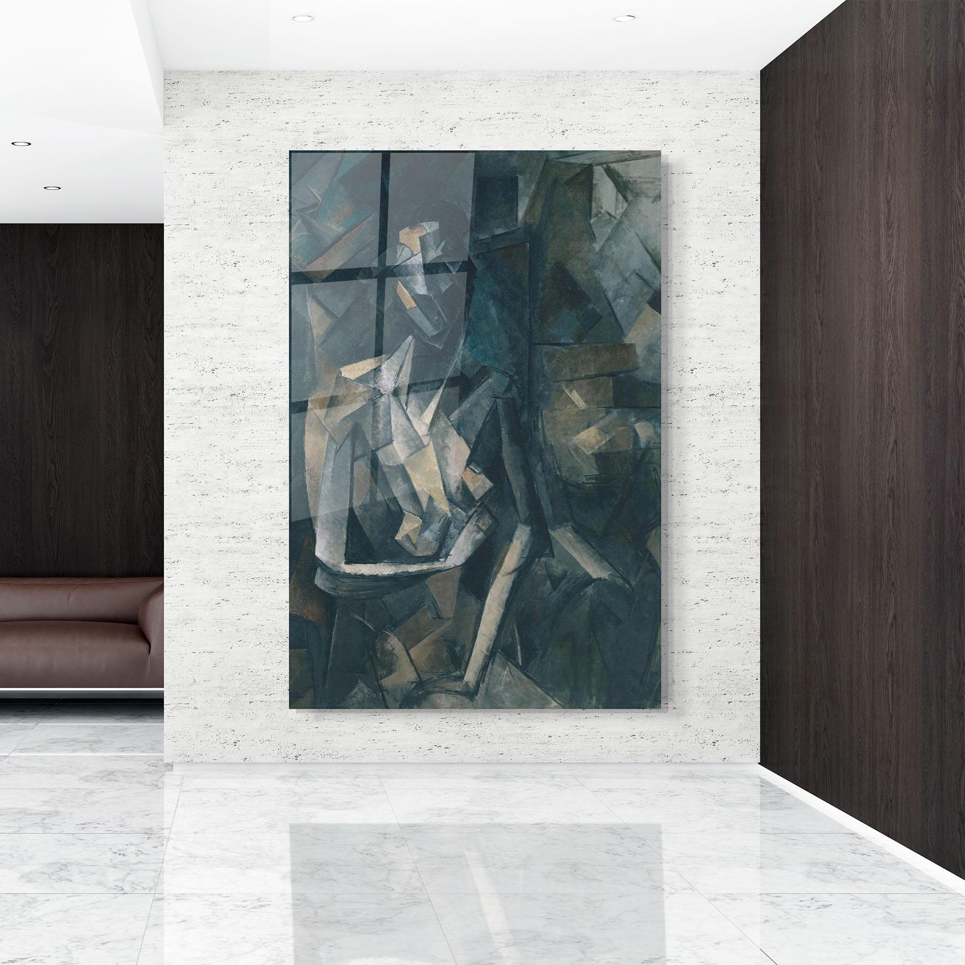 Glasbild Dans Un Fauteuil mockup 9