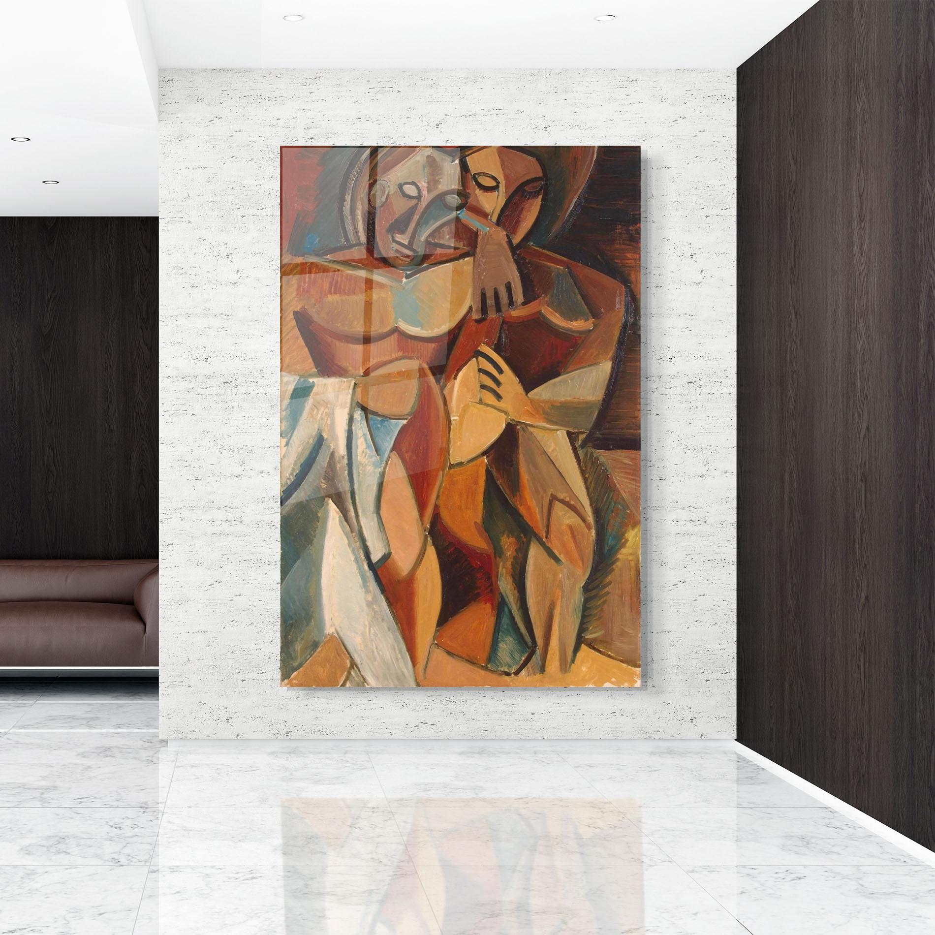 Glasbild Friendship Two Nudes mockup 9