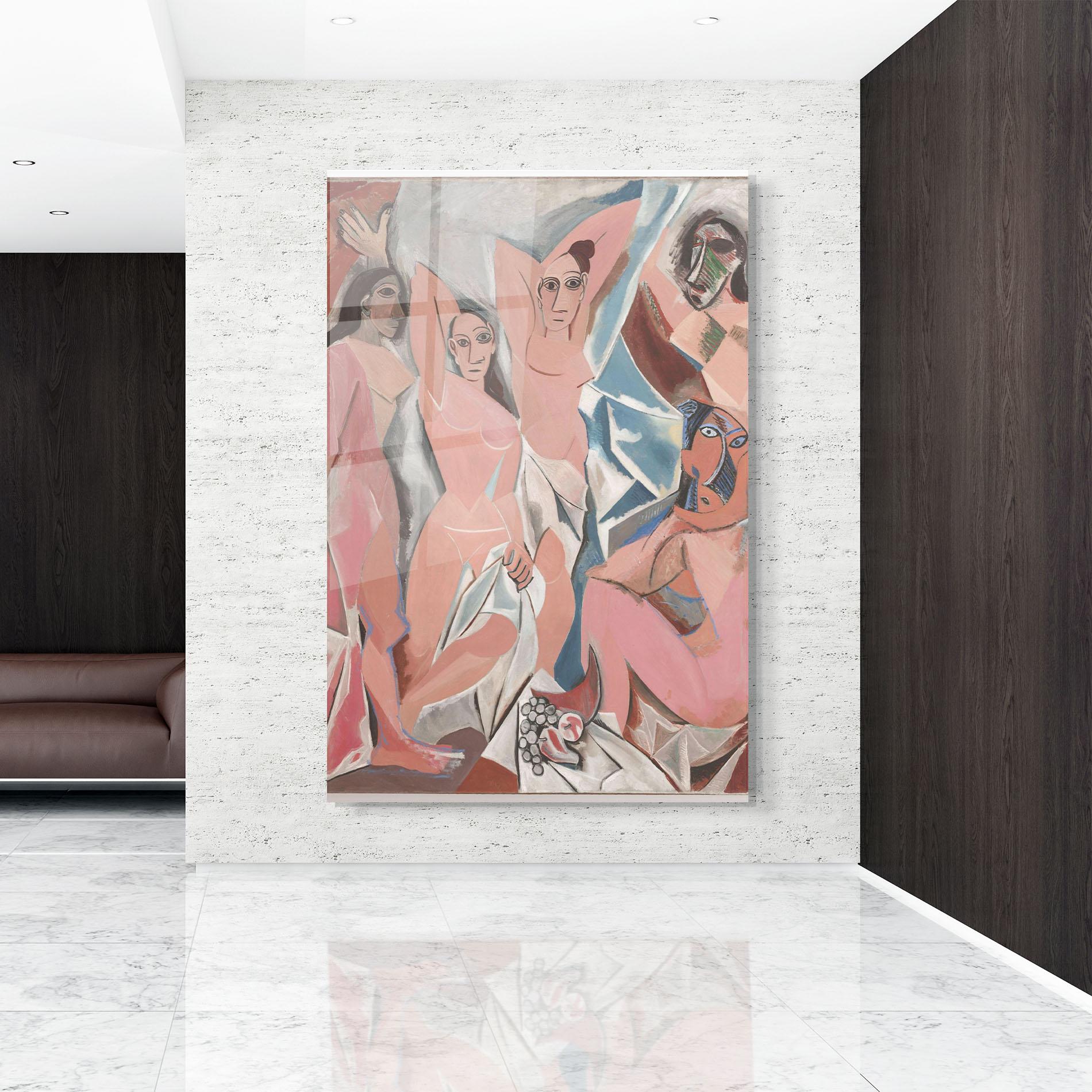 Glasbild Les Demoiselles mockup 9