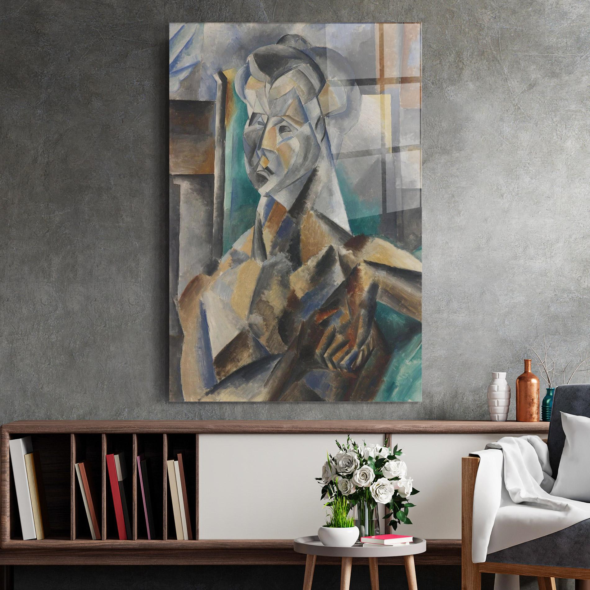 Glasbild Buste De Femme mockup 2