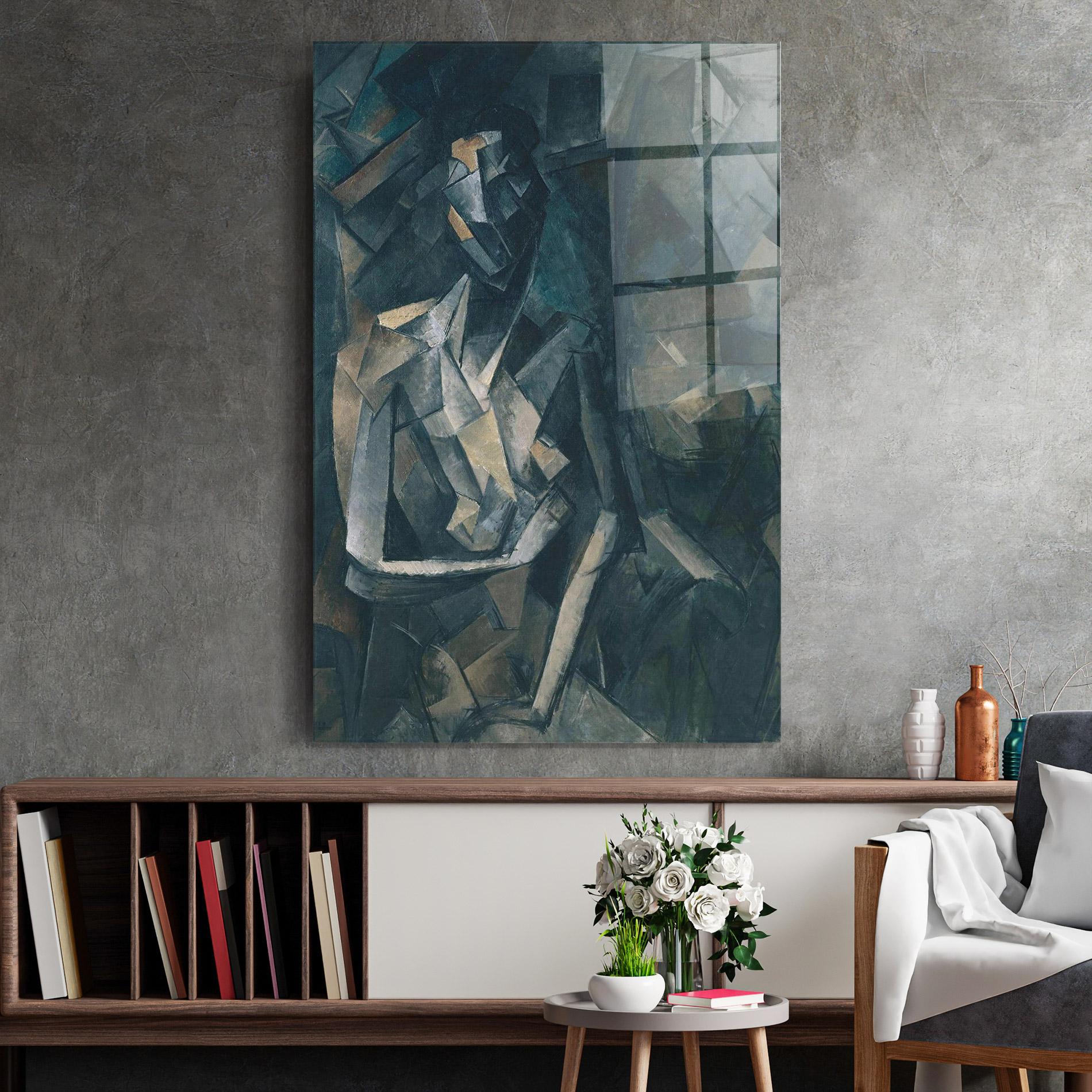 Glasbild Dans Un Fauteuil mockup 2