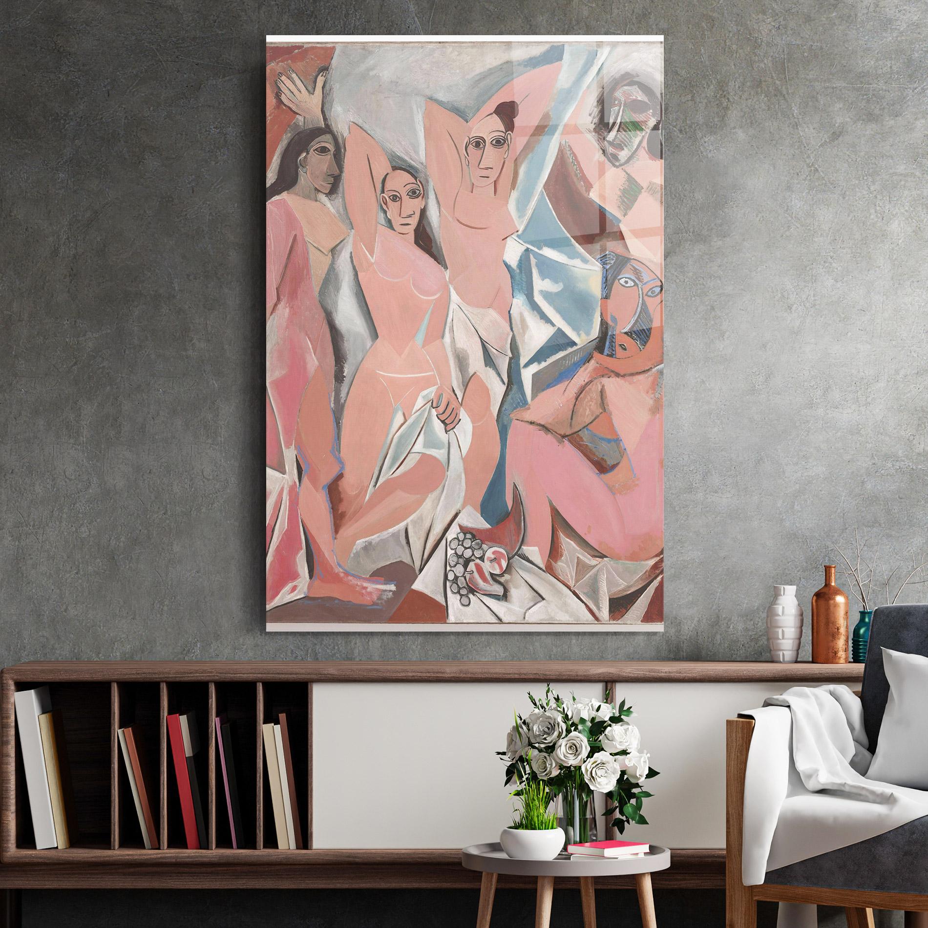 Glasbild Les Demoiselles mockup 2