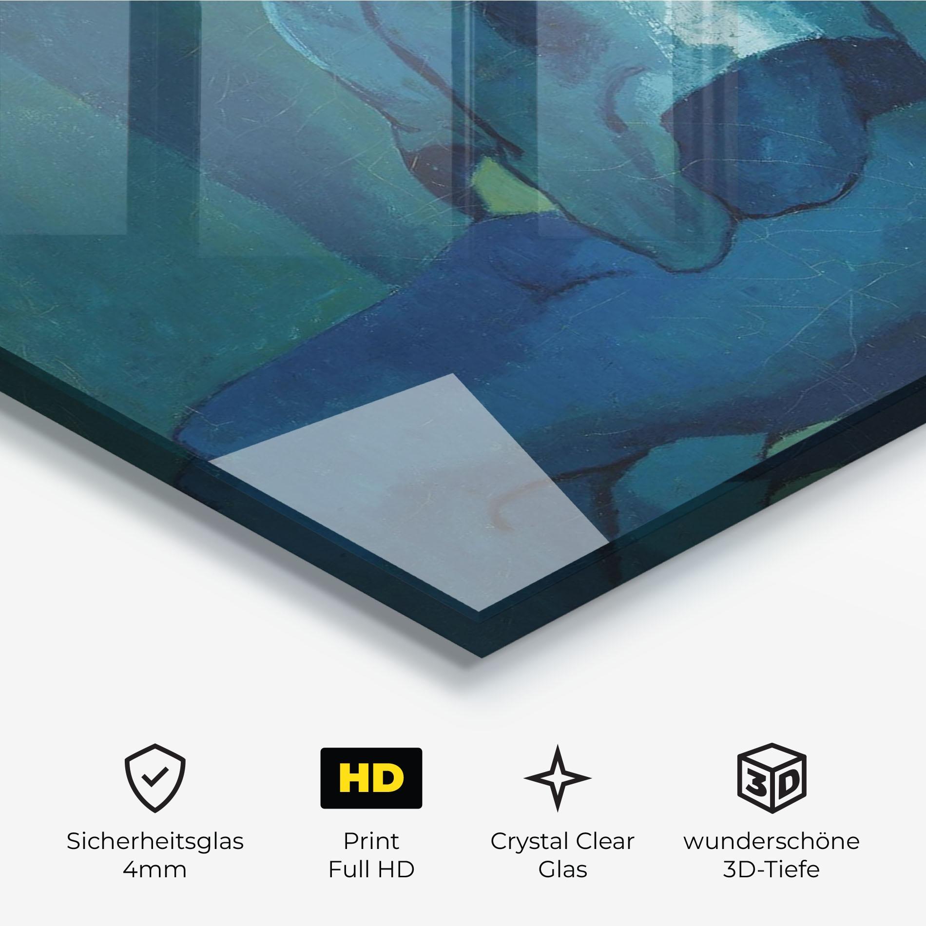 Glasbild Femme Assise mockup 3