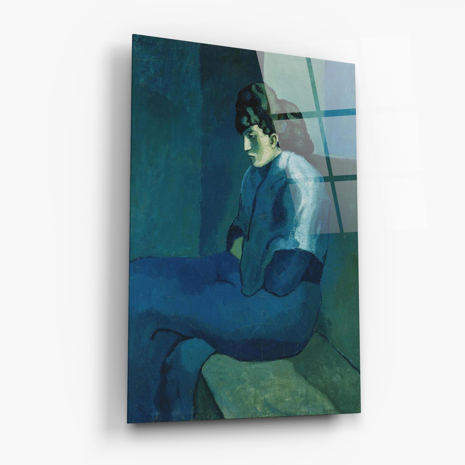 Glasbild Femme Assise mockup 6