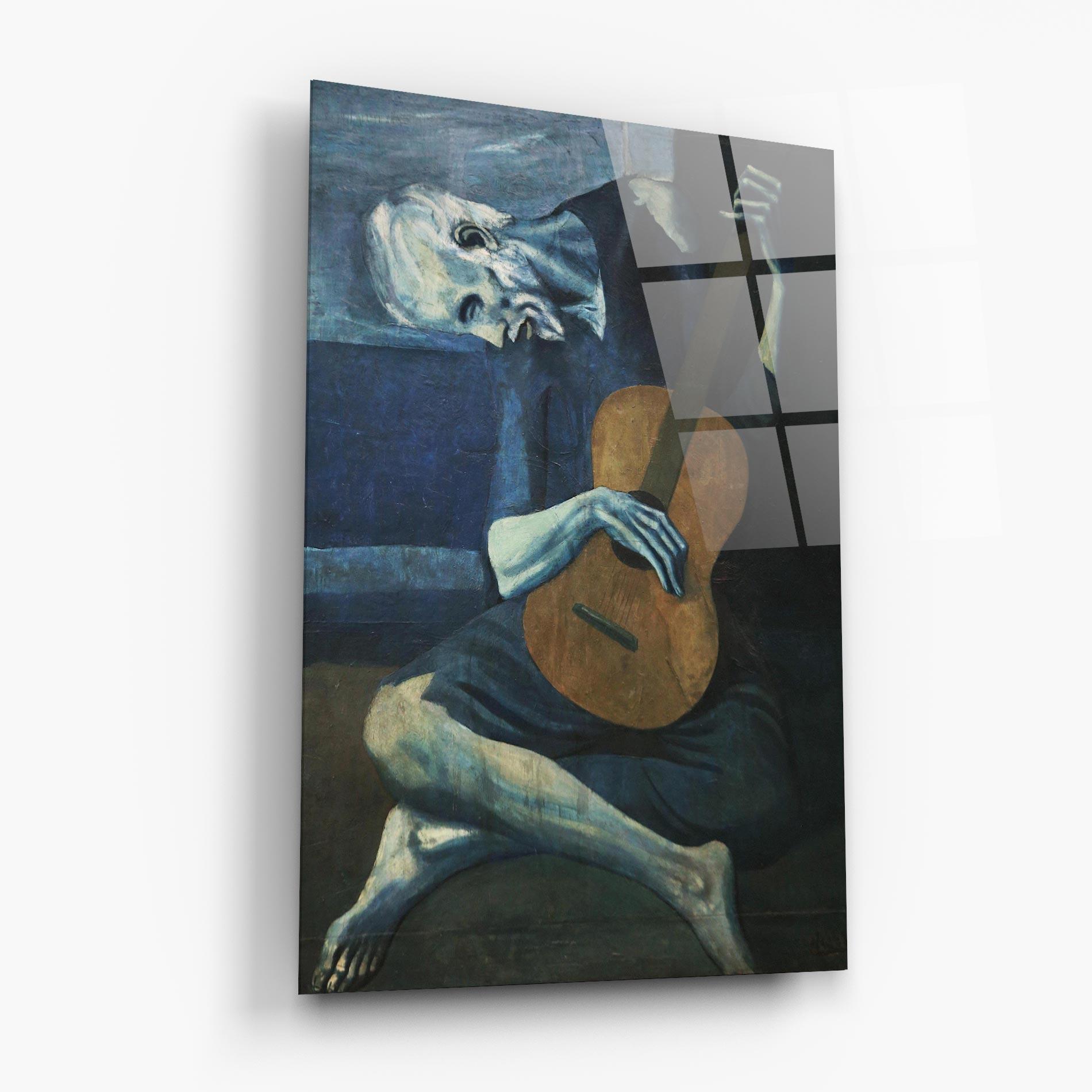 Glasbild Old Guitarist mockup 6