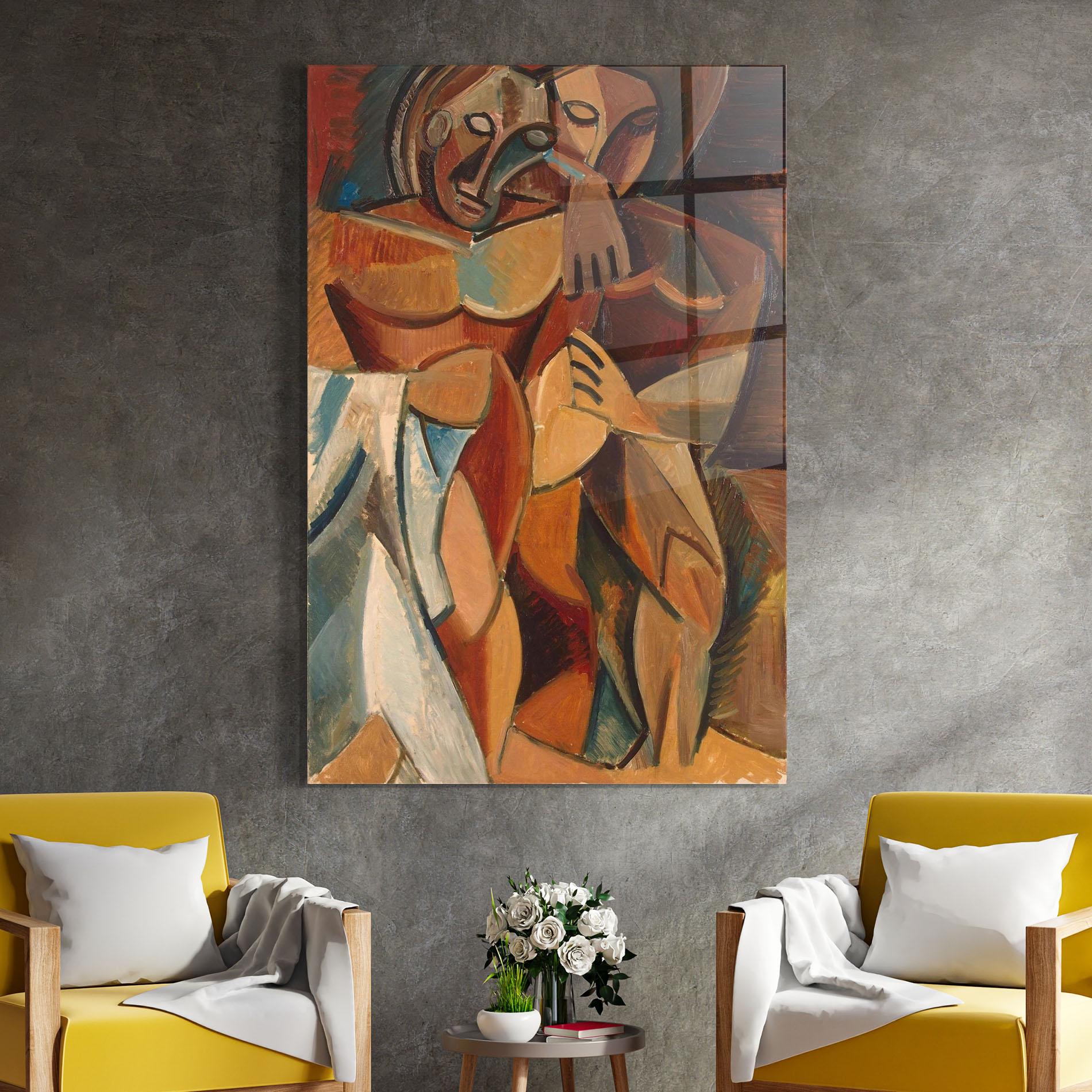 Glasbild Friendship Two Nudes mockup 4